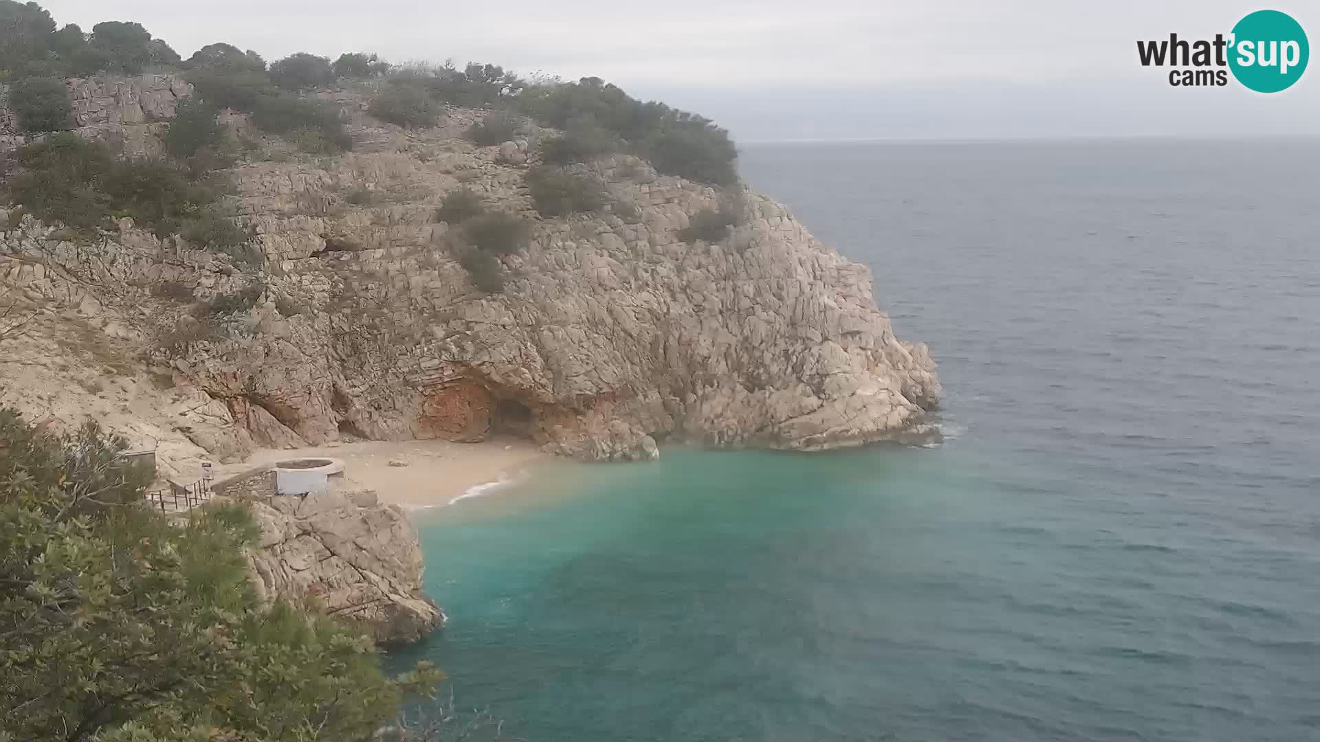 Cámara web de la playa de Brseč en Mošćenička Draga, Croacia