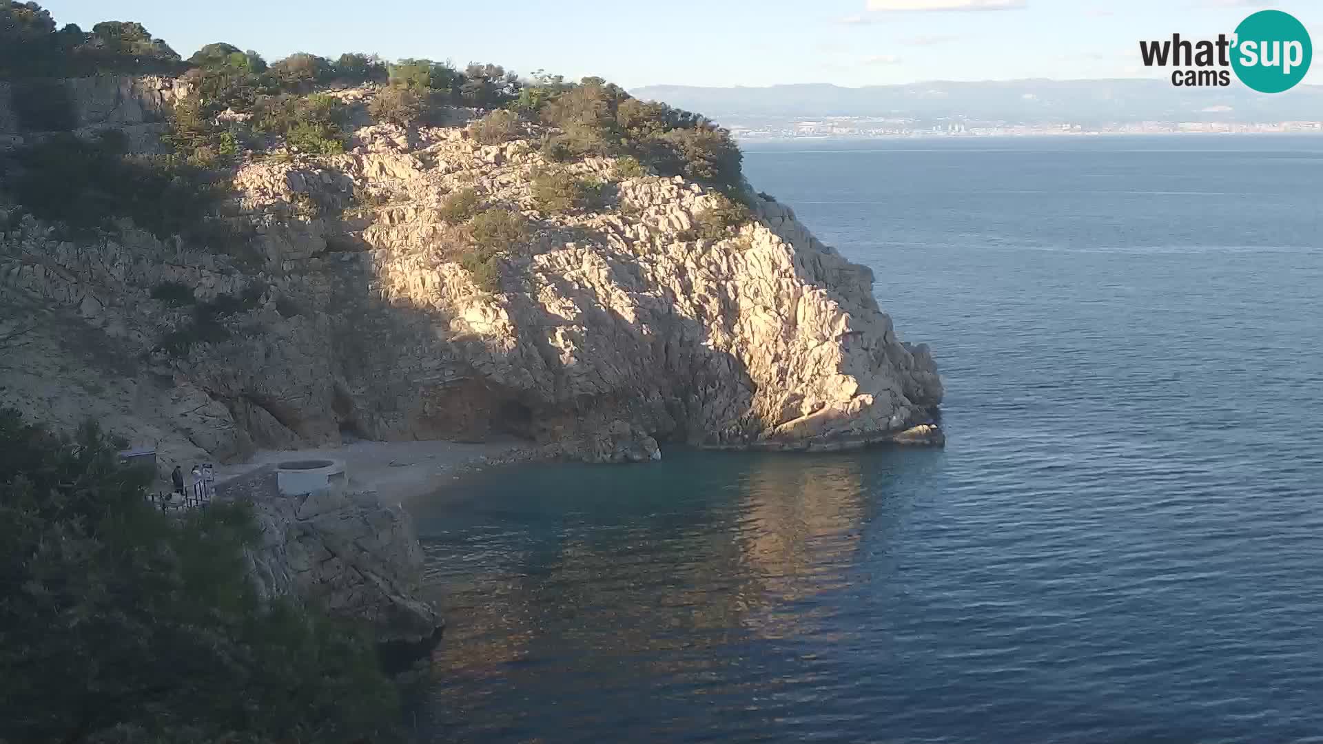 Webcam plage Brseč à Mošćenička Draga, Croatie