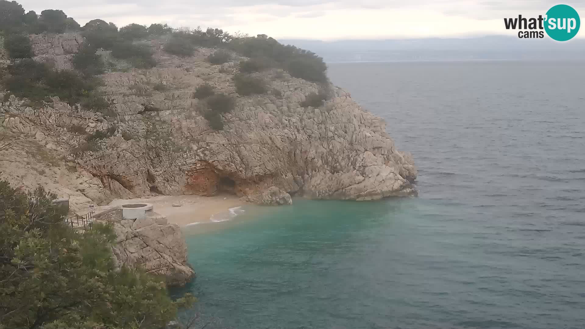 Webcam plage Brseč à Mošćenička Draga, Croatie