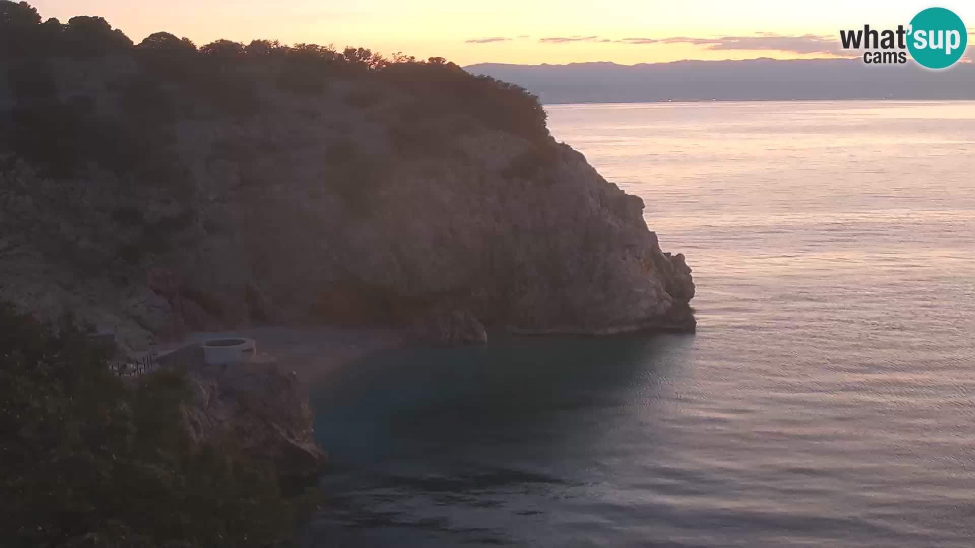 Webcam plage Brseč à Mošćenička Draga, Croatie