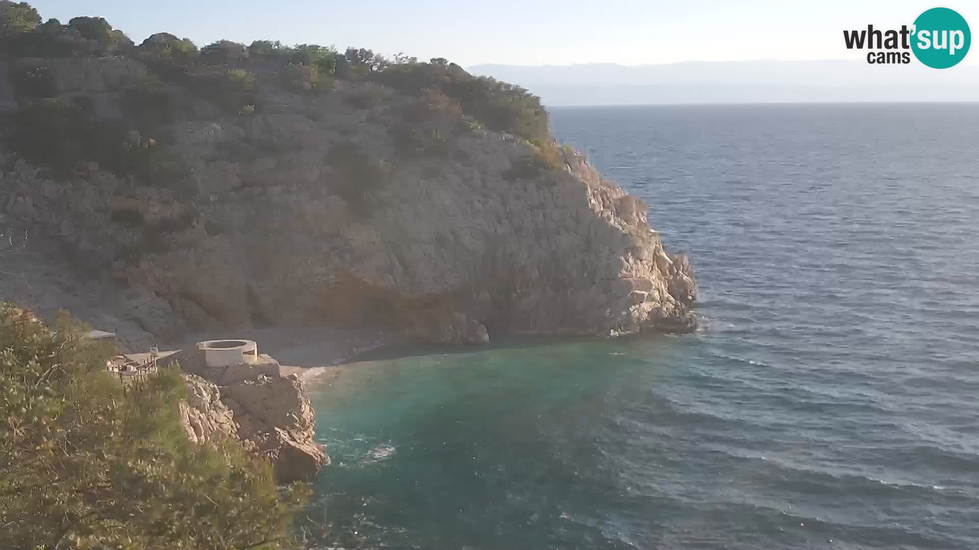 Webcam plage Brseč à Mošćenička Draga, Croatie