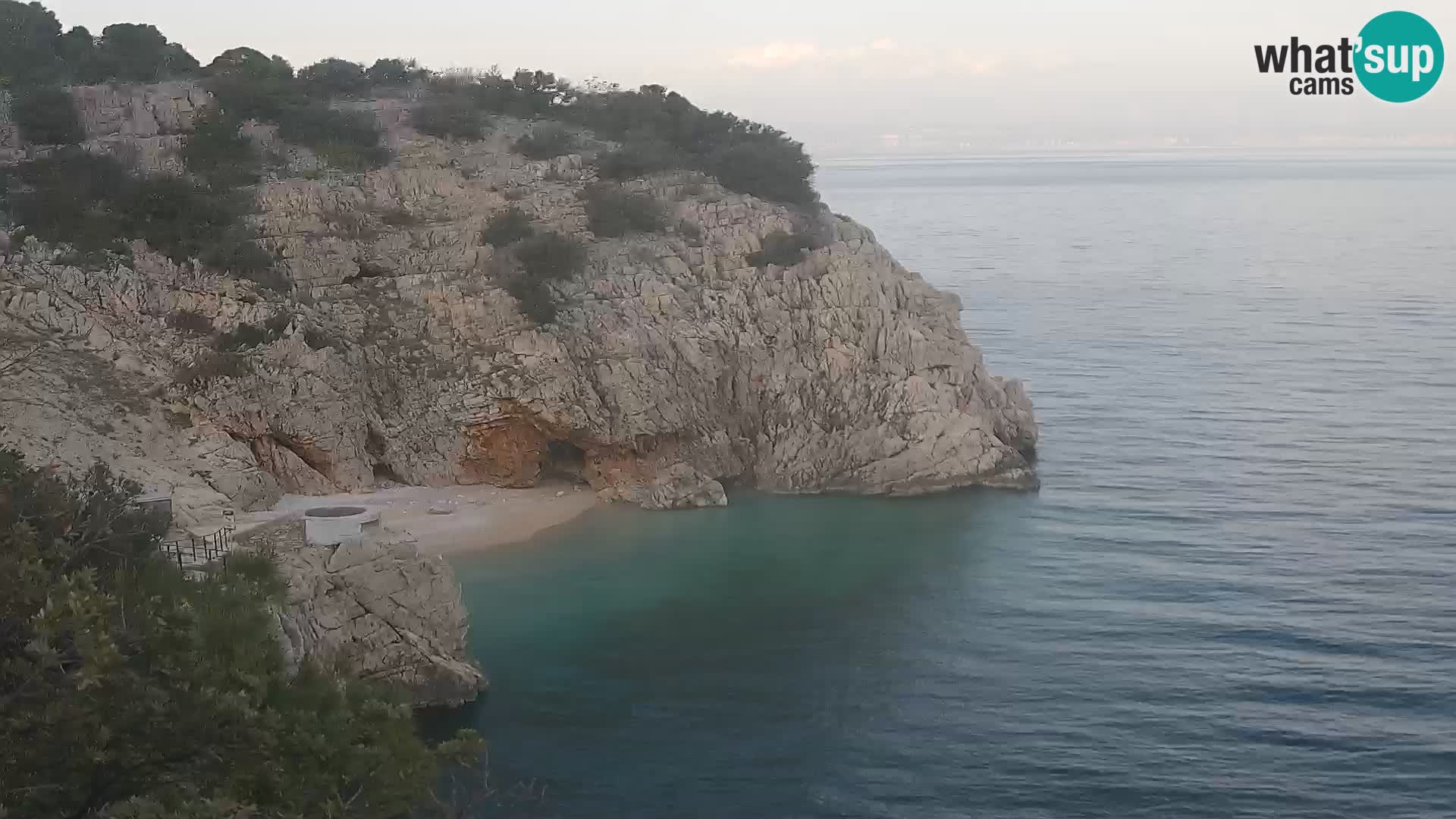 Cámara web de la playa de Brseč en Mošćenička Draga, Croacia