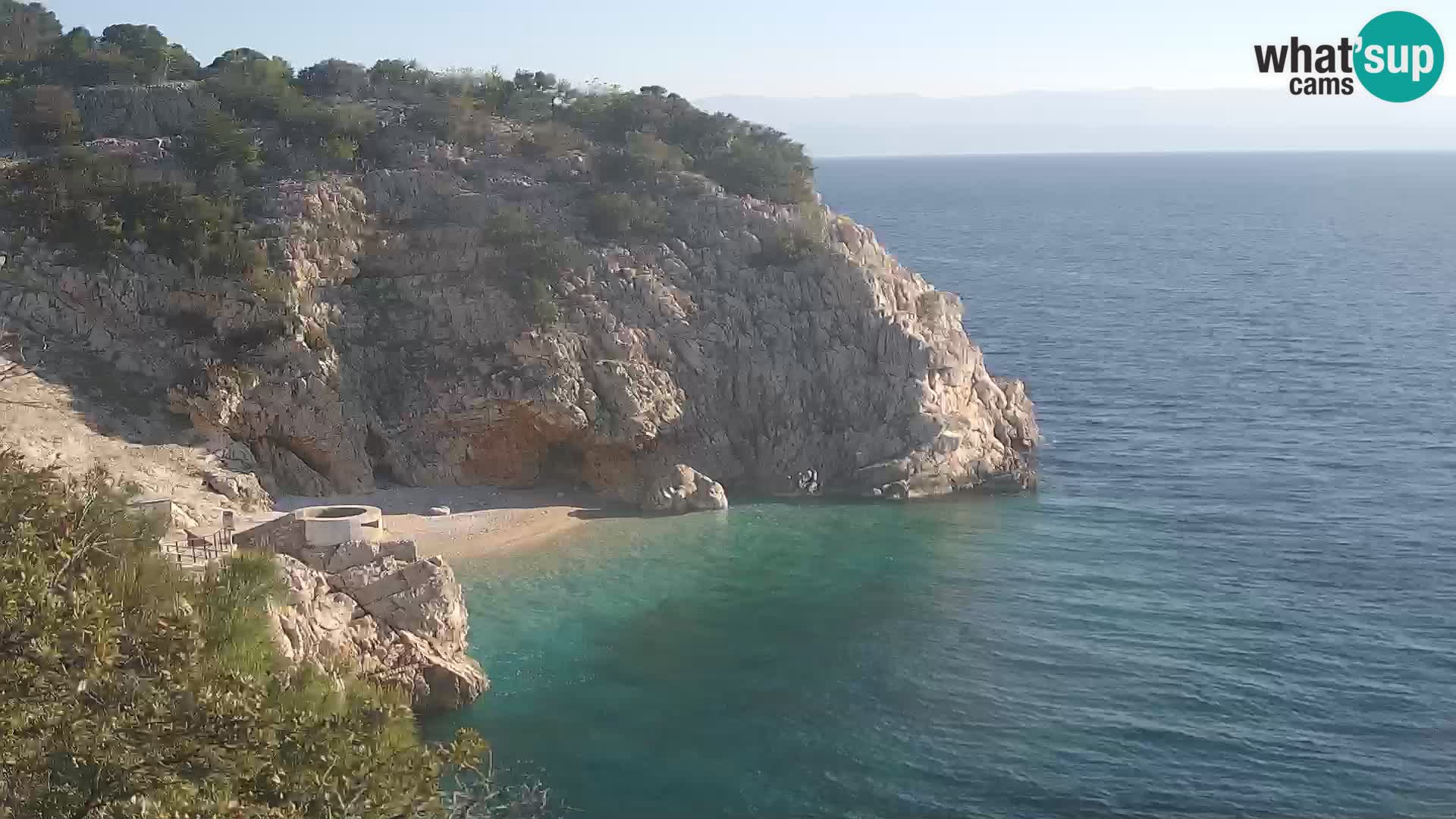 Webcam plage Brseč à Mošćenička Draga, Croatie