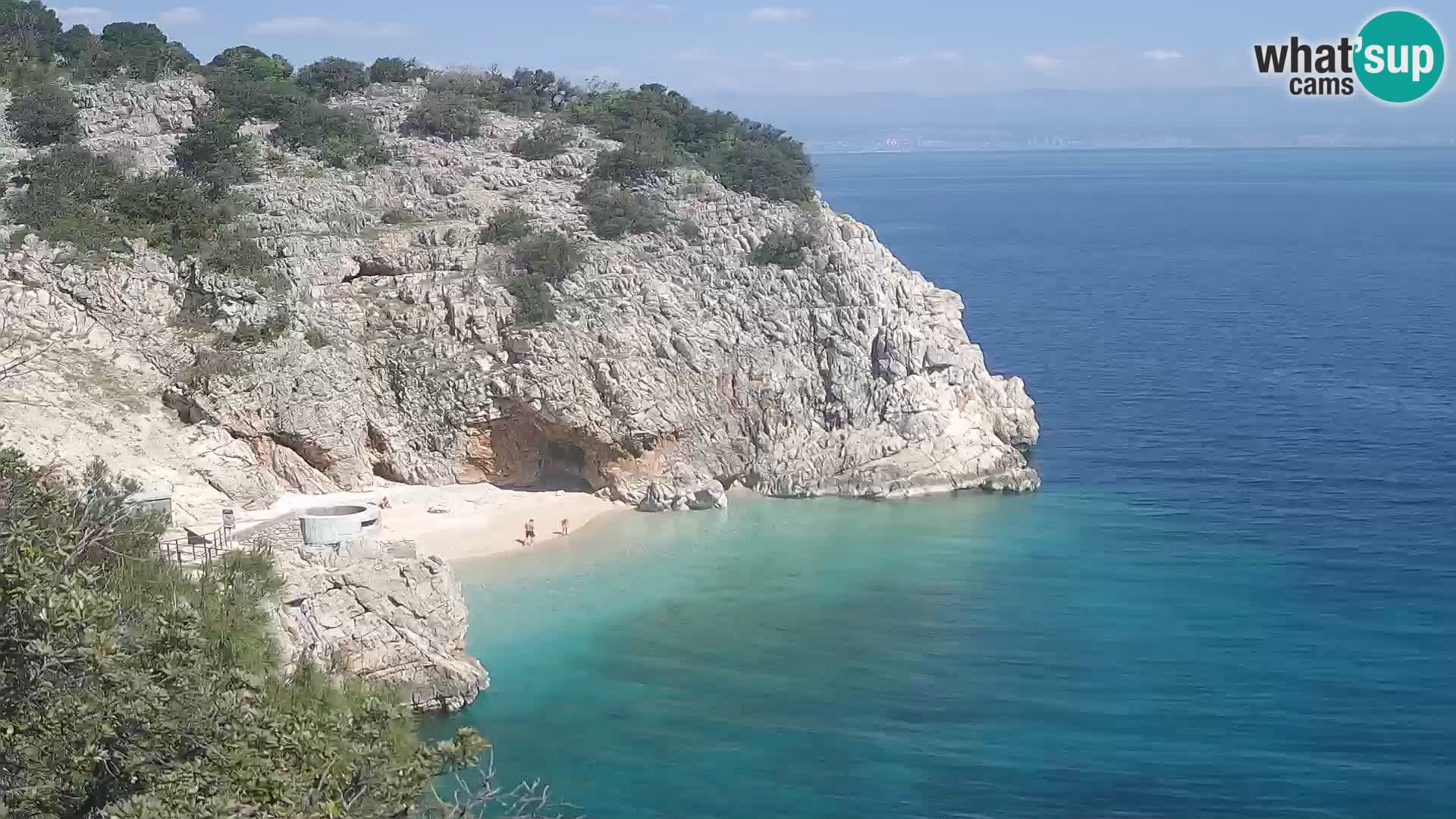 Cámara web de la playa de Brseč en Mošćenička Draga, Croacia