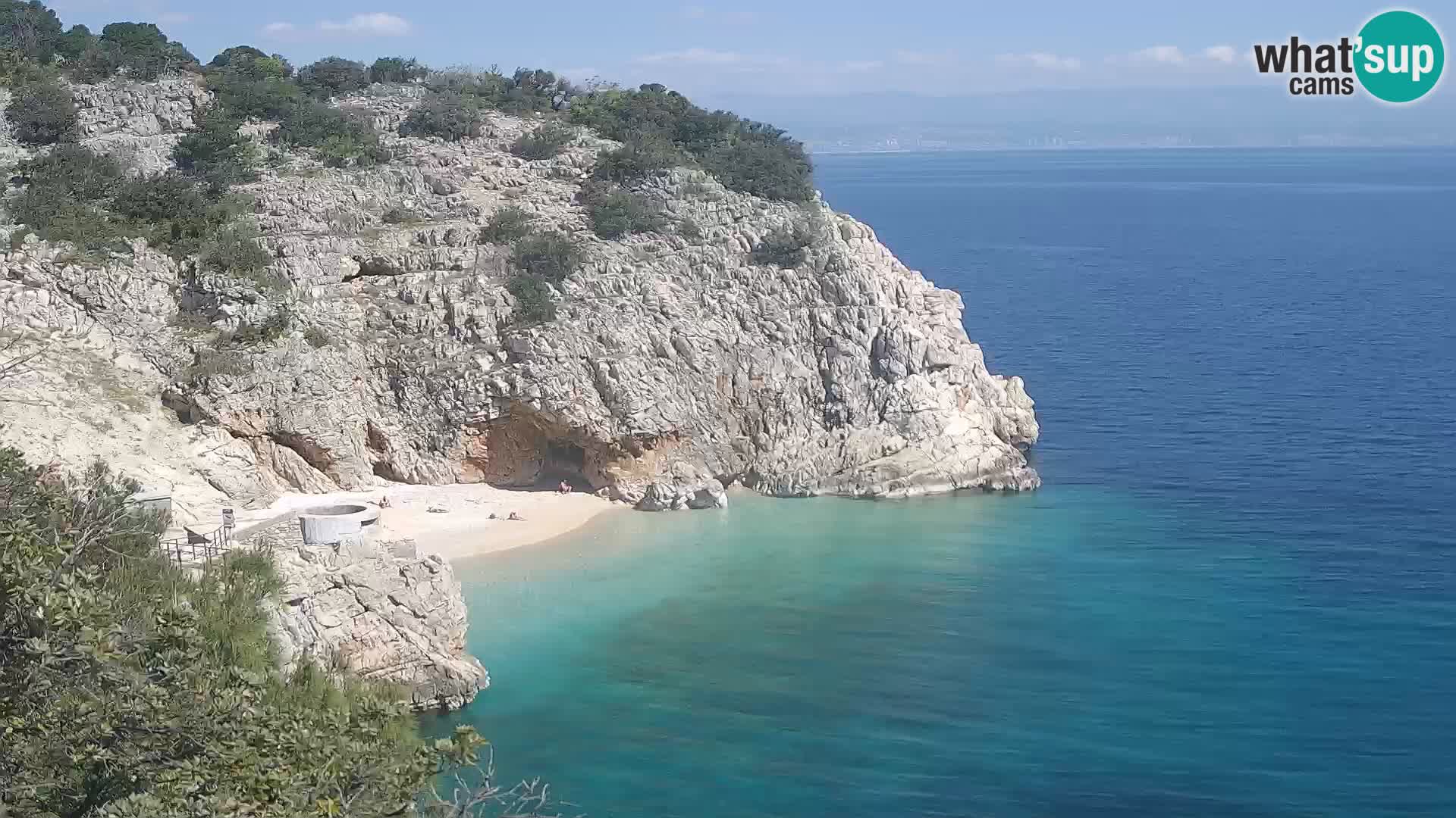 Spletna kamera Brseč plaža – Mošćenička Draga – Hrvaška