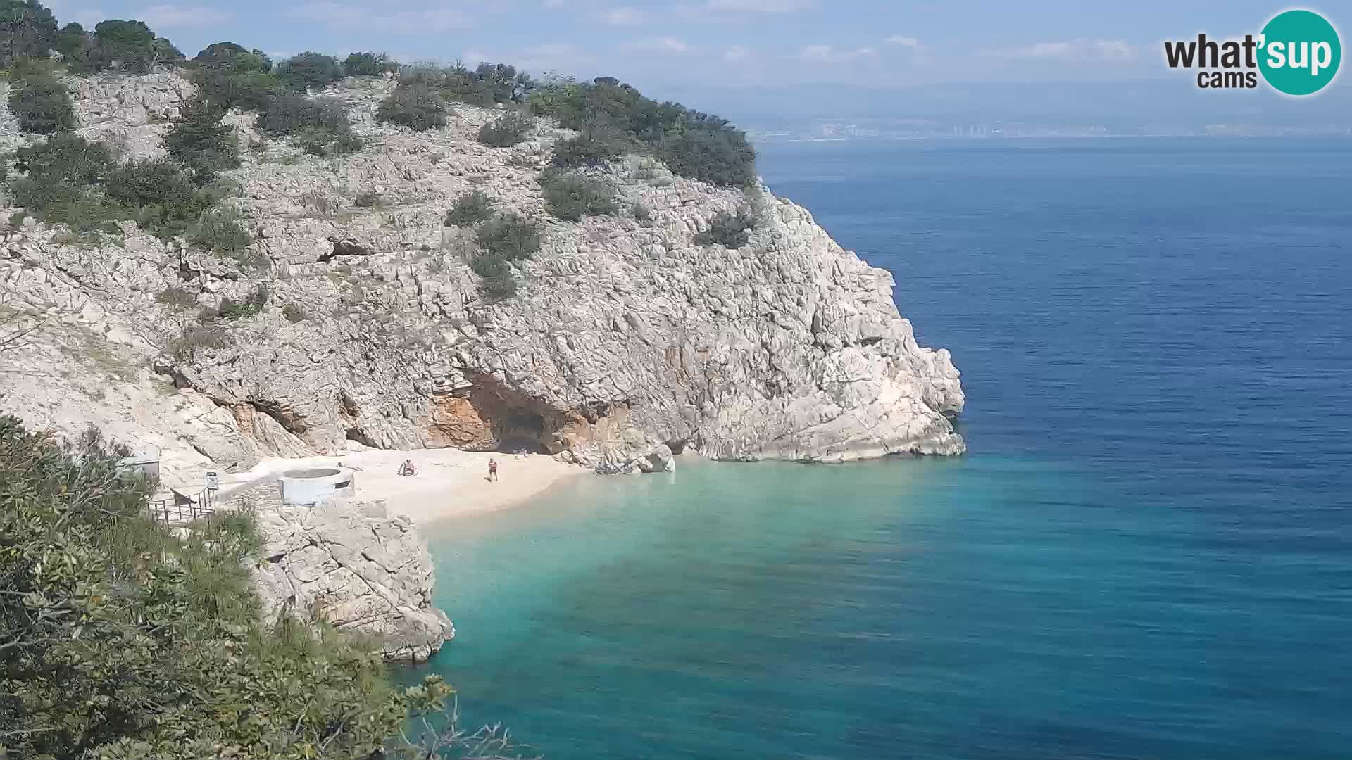 Webcam plage Brseč à Mošćenička Draga, Croatie