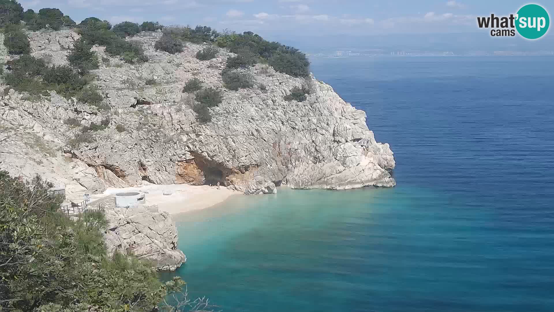 Webcam plage Brseč à Mošćenička Draga, Croatie