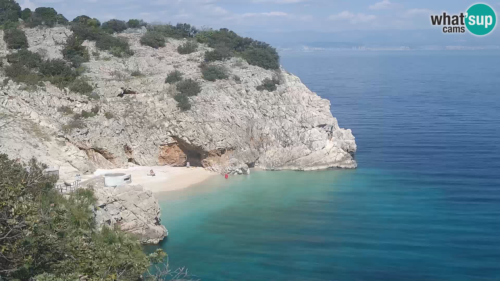 Cámara web de la playa de Brseč en Mošćenička Draga, Croacia