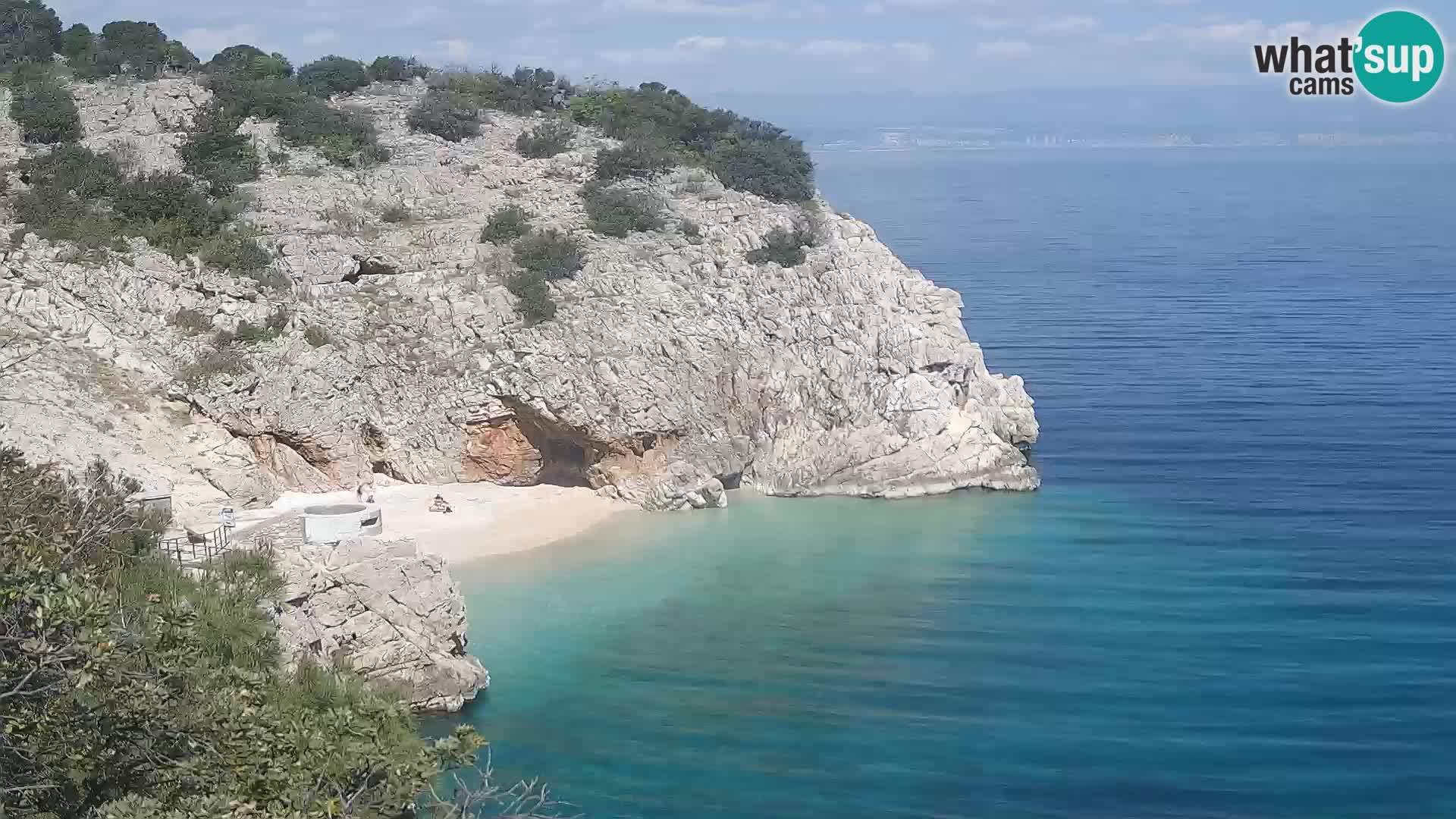 Webcam plage Brseč à Mošćenička Draga, Croatie