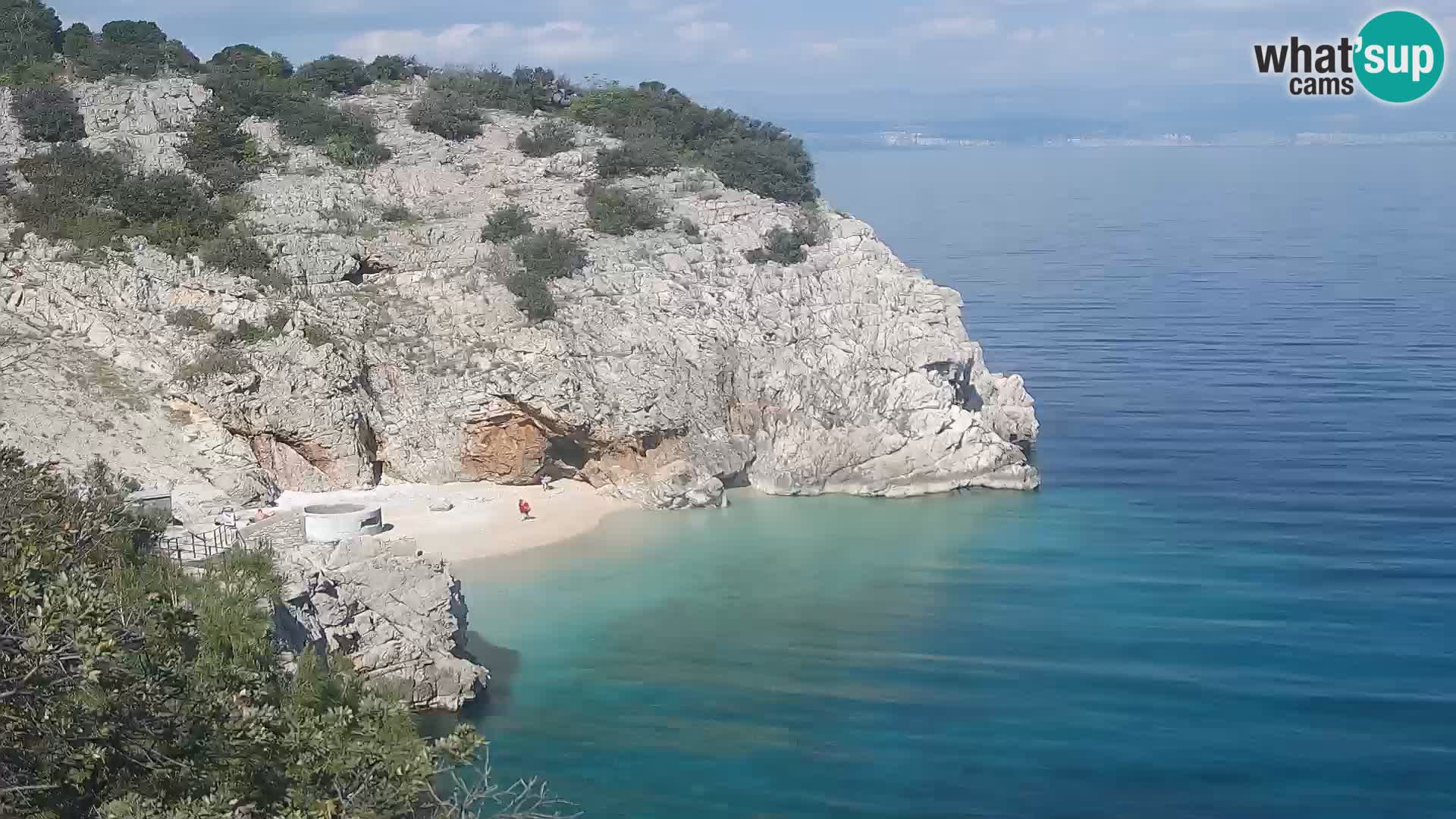Webcam plage Brseč à Mošćenička Draga, Croatie