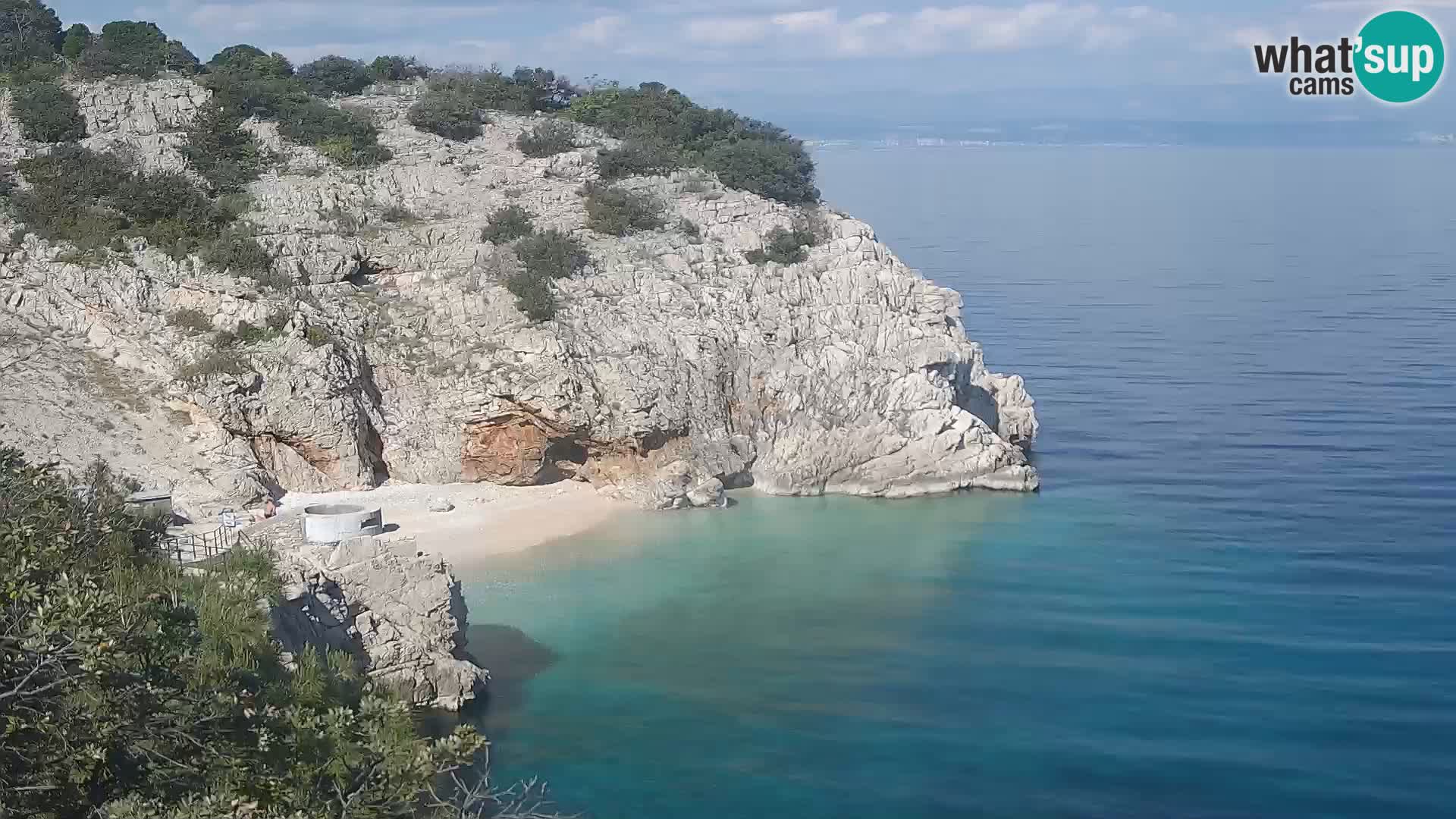 Cámara web de la playa de Brseč en Mošćenička Draga, Croacia