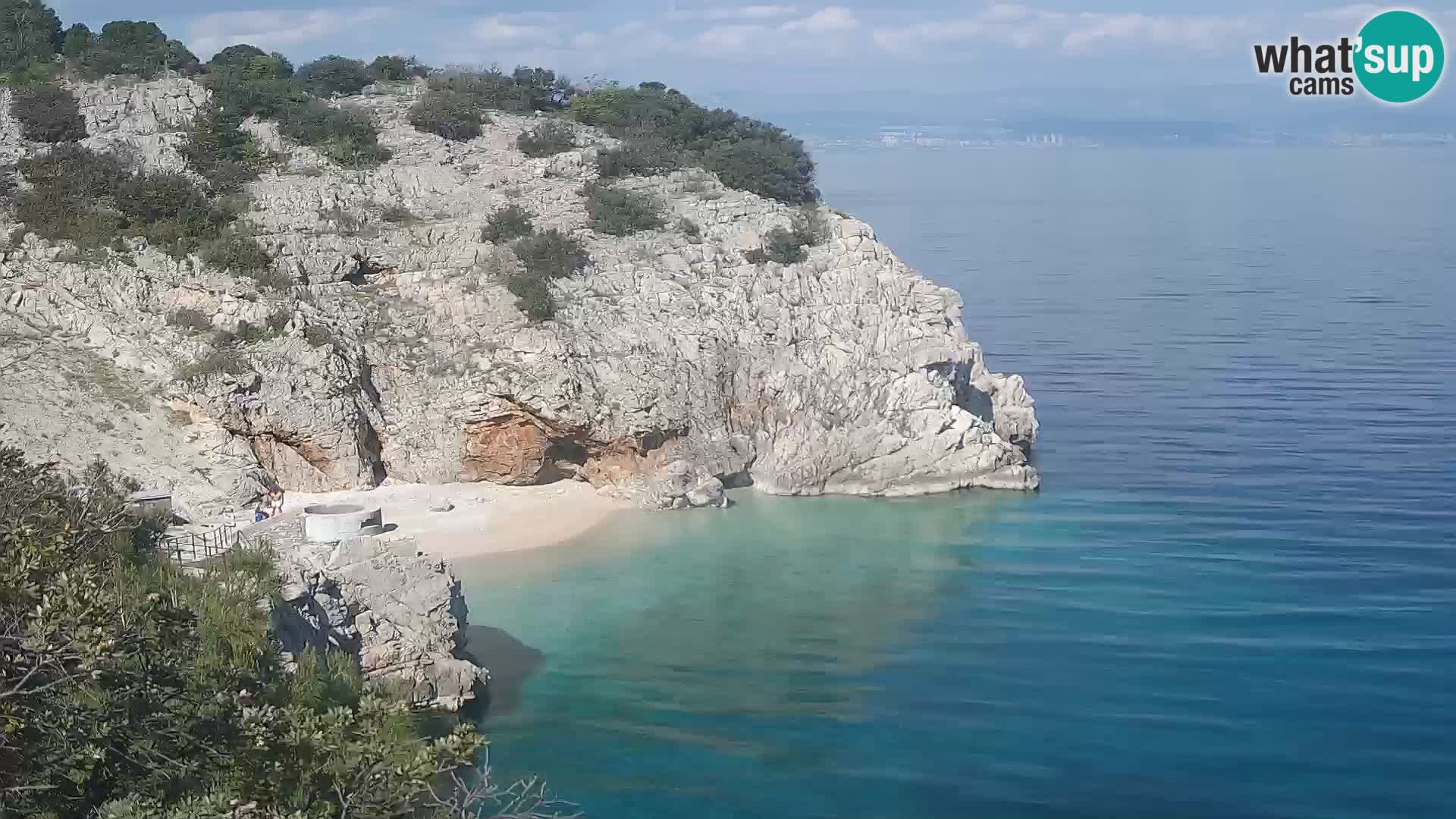 Spletna kamera Brseč plaža – Mošćenička Draga – Hrvaška