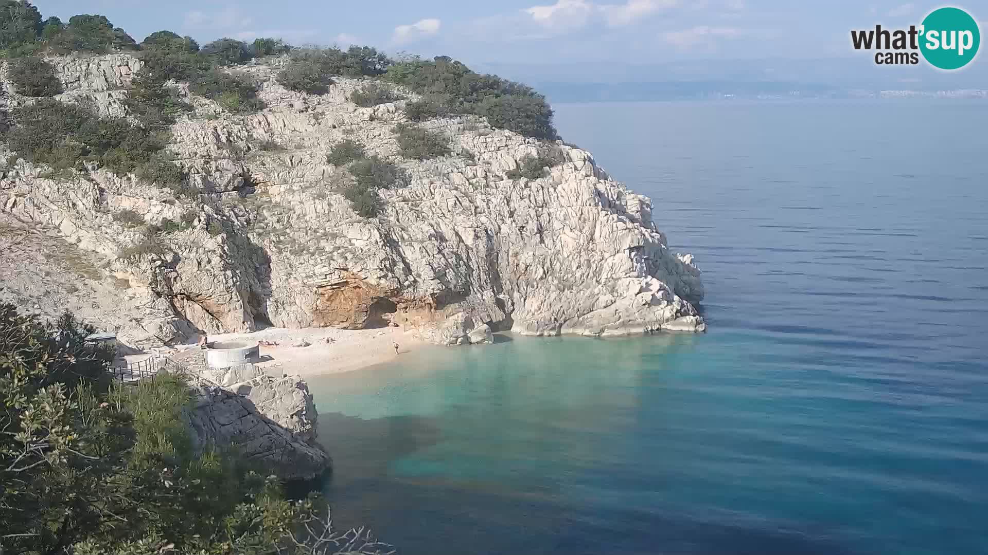 Webcam plage Brseč à Mošćenička Draga, Croatie