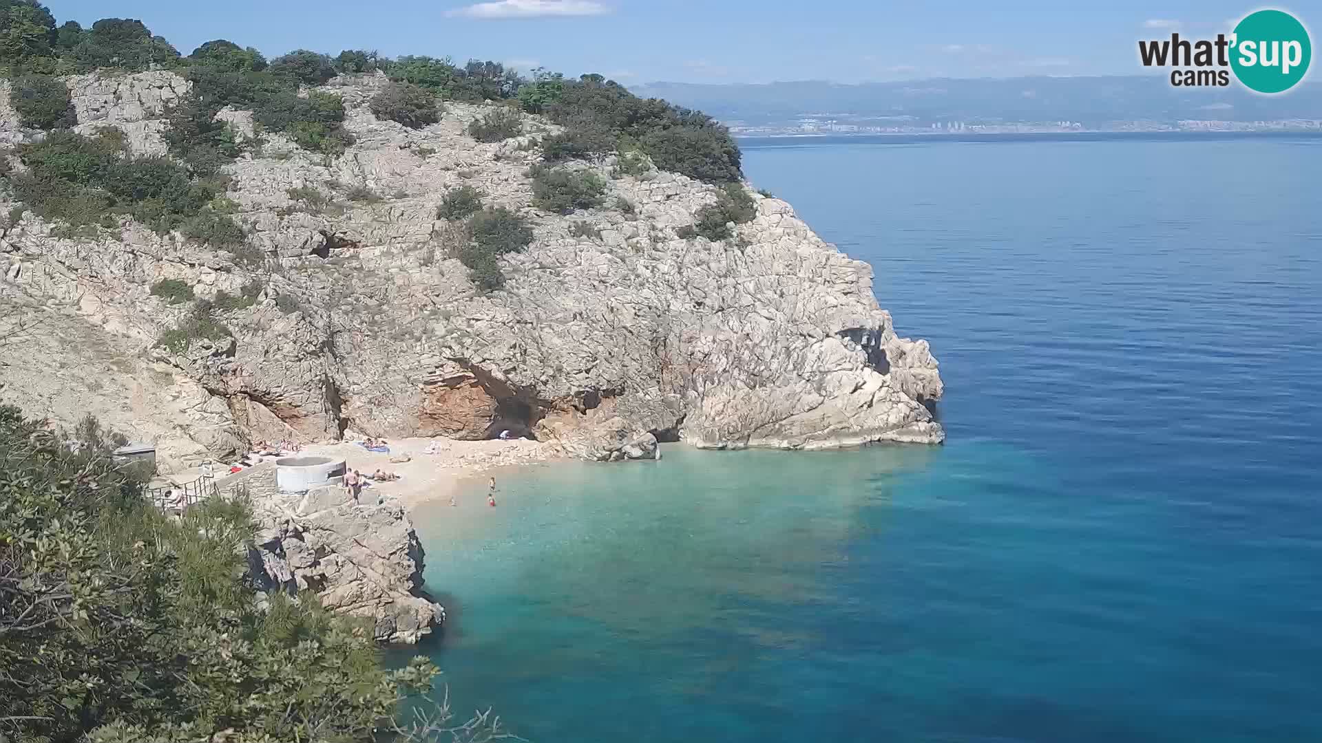 Webcam plage Brseč à Mošćenička Draga, Croatie