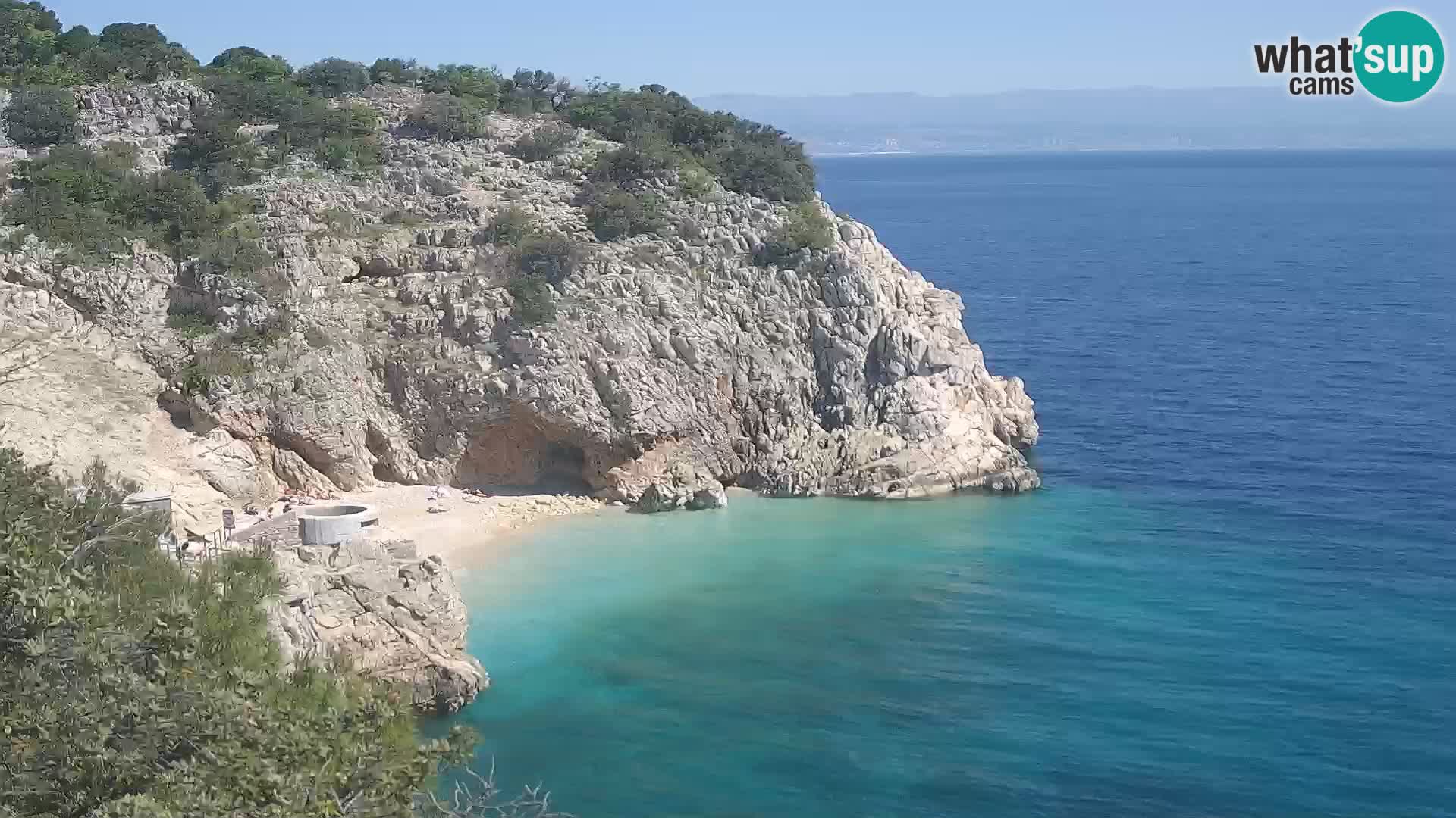 Cámara web de la playa de Brseč en Mošćenička Draga, Croacia