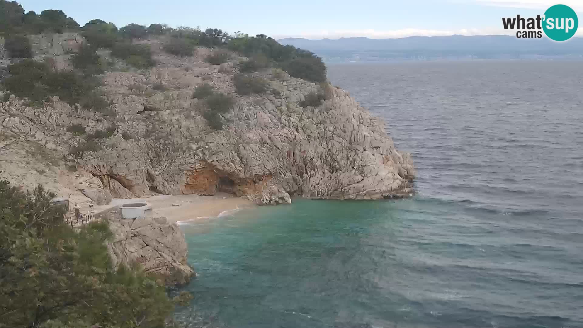 Webcam plage Brseč à Mošćenička Draga, Croatie