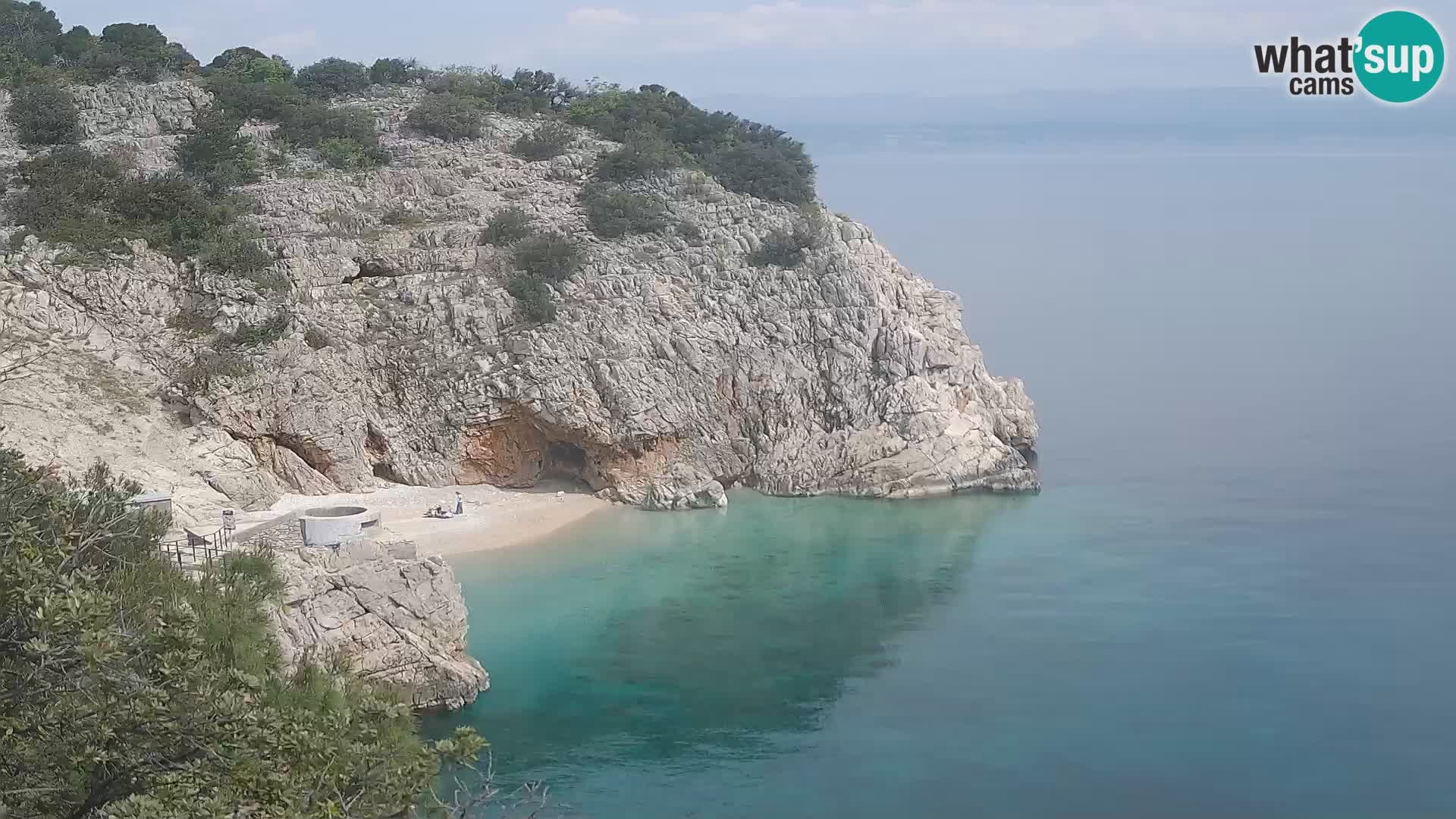 Cámara web de la playa de Brseč en Mošćenička Draga, Croacia