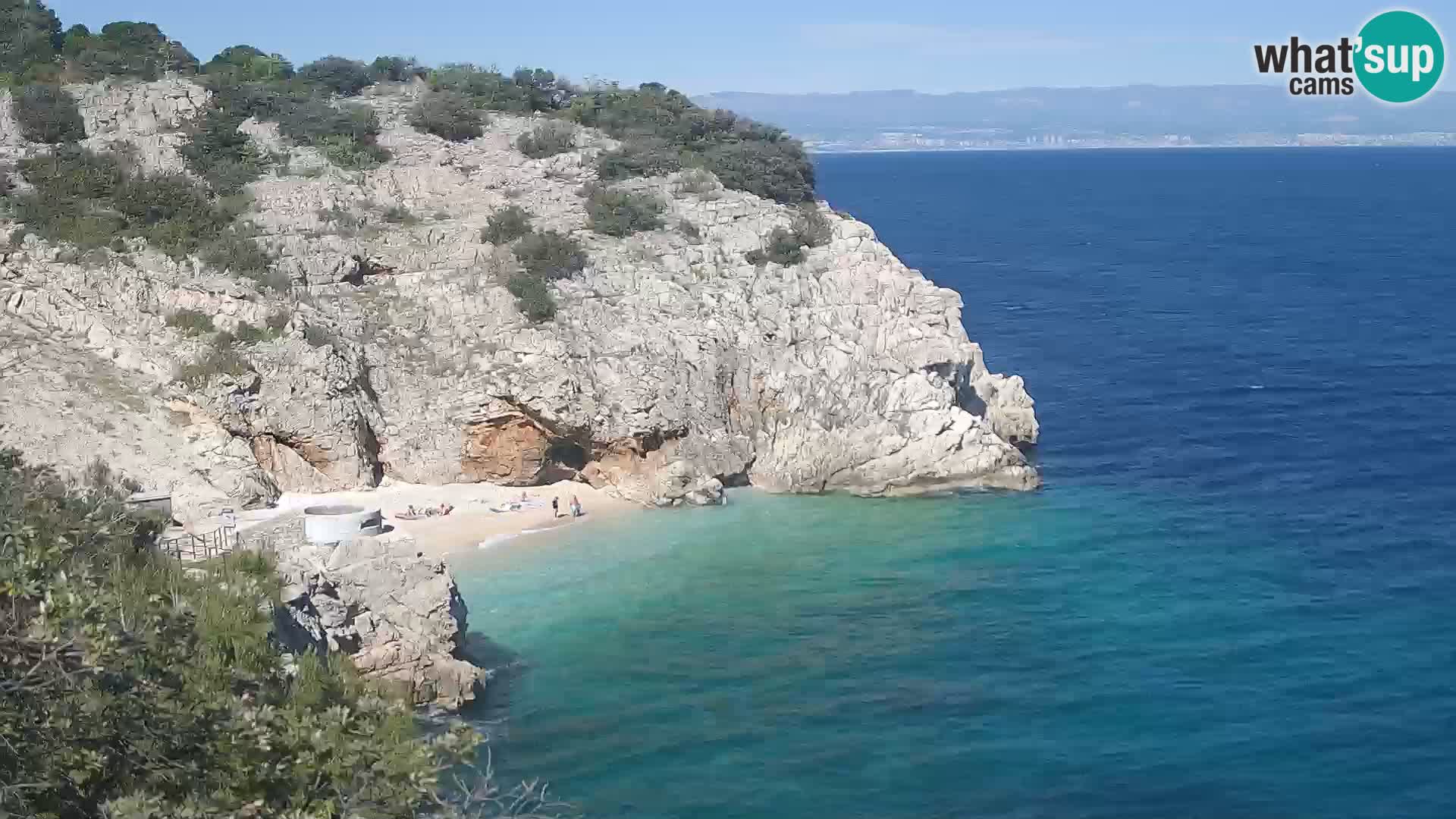 Webcam plage Brseč à Mošćenička Draga, Croatie