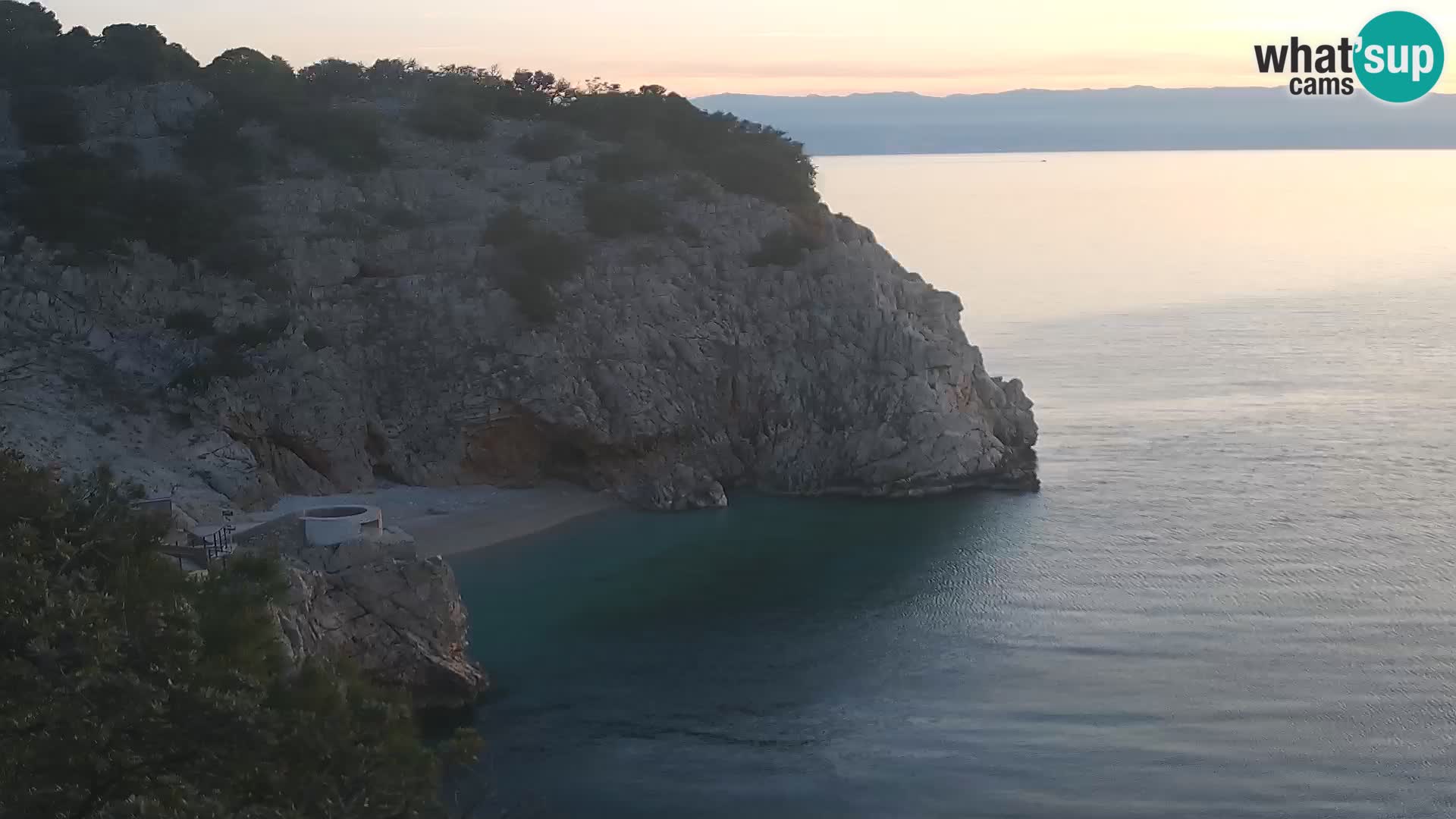 Webcam plage Brseč à Mošćenička Draga, Croatie