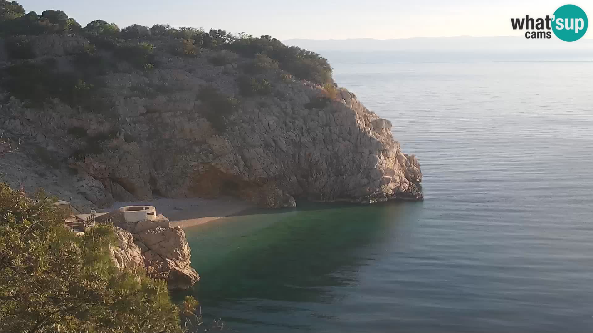 Webcam plage Brseč à Mošćenička Draga, Croatie