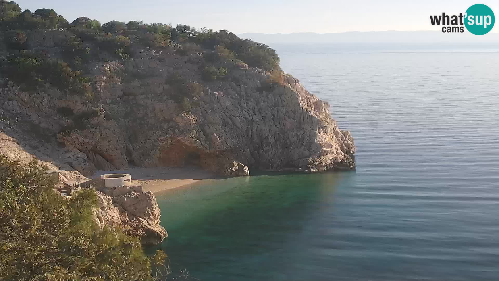 Webcam plage Brseč à Mošćenička Draga, Croatie