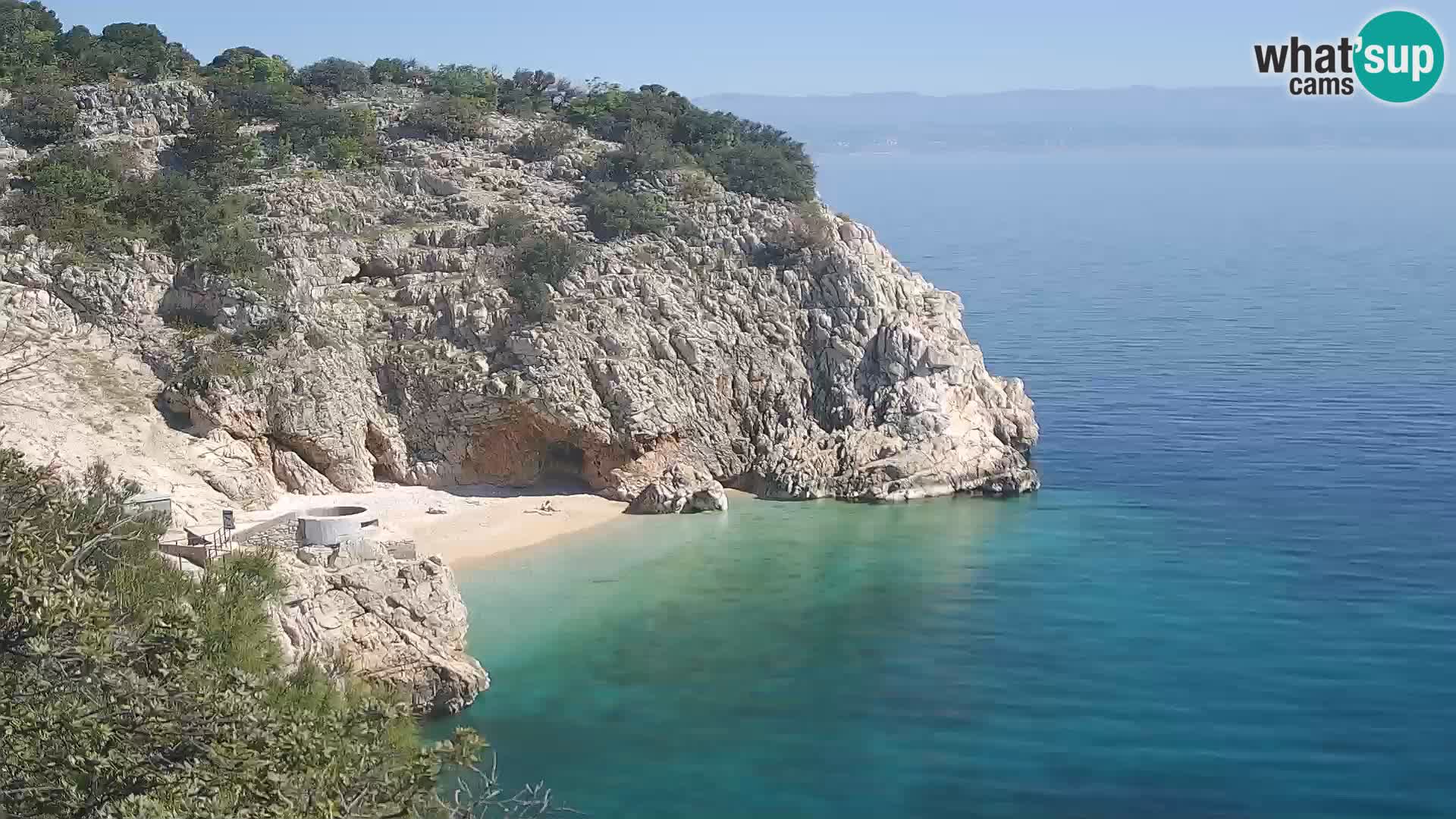 Webcam plage Brseč à Mošćenička Draga, Croatie