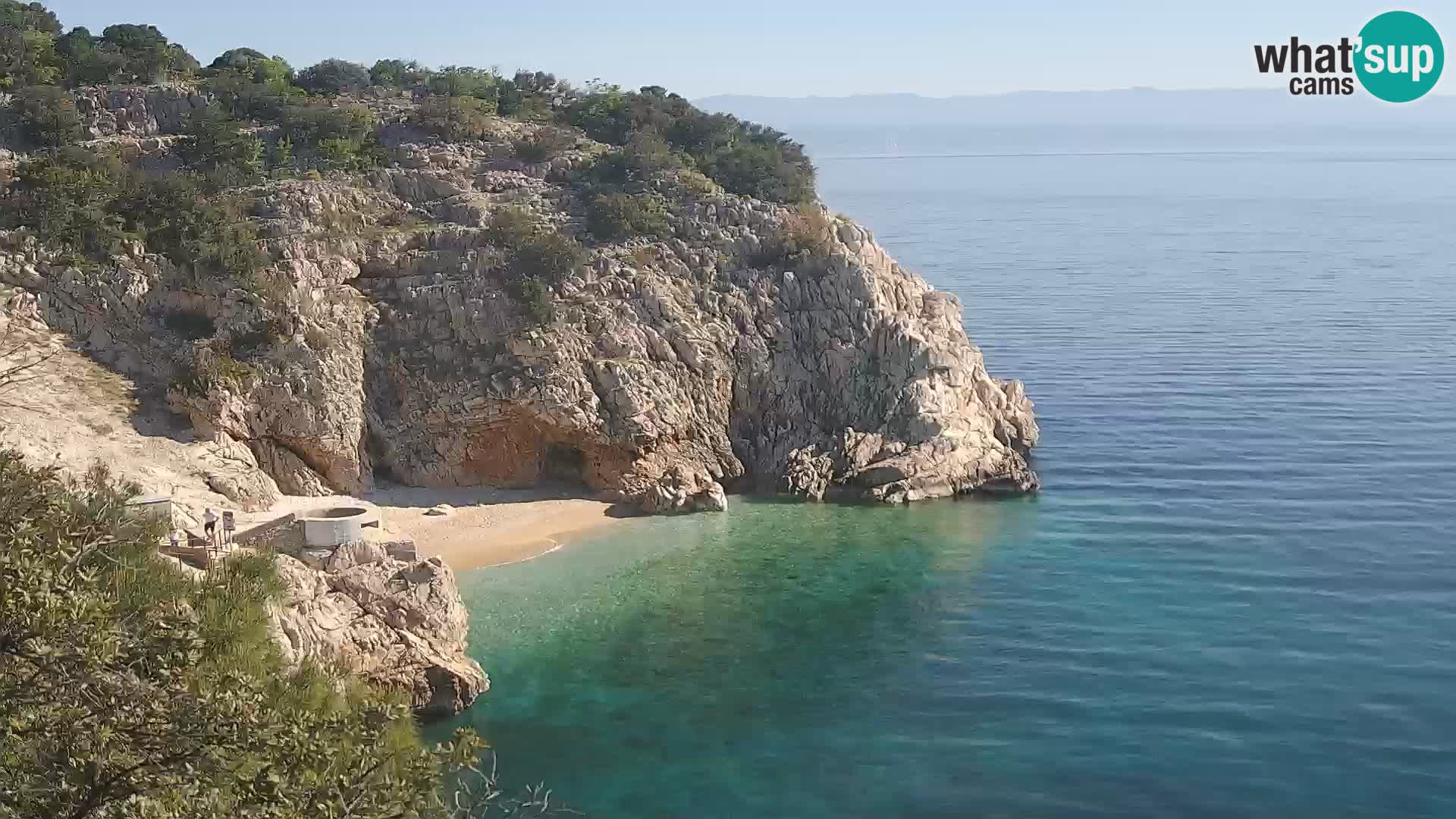 Webcam plage Brseč à Mošćenička Draga, Croatie