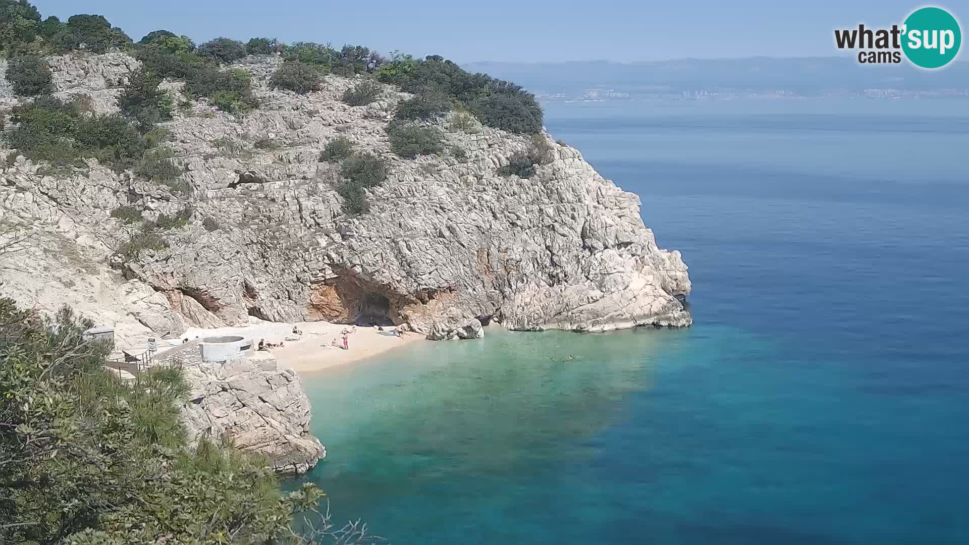 Spletna kamera Brseč plaža – Mošćenička Draga – Hrvaška