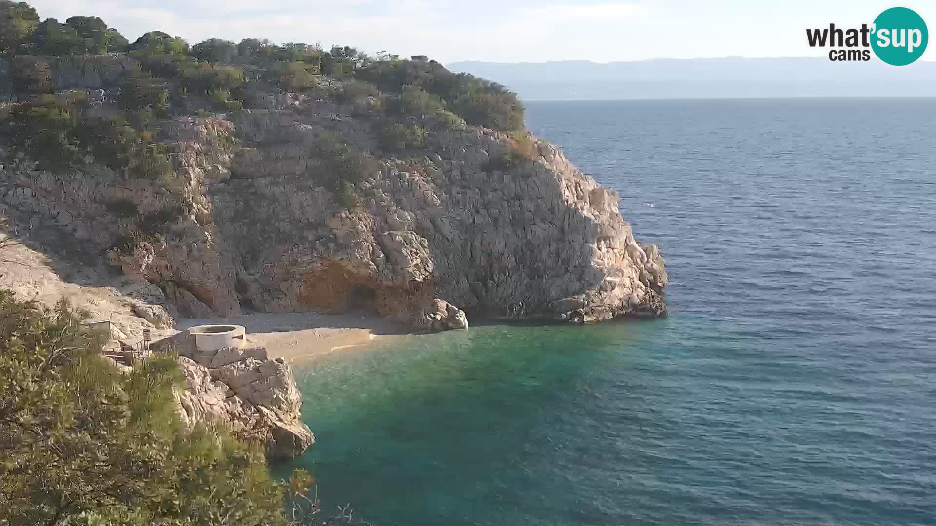 Webcam plage Brseč à Mošćenička Draga, Croatie