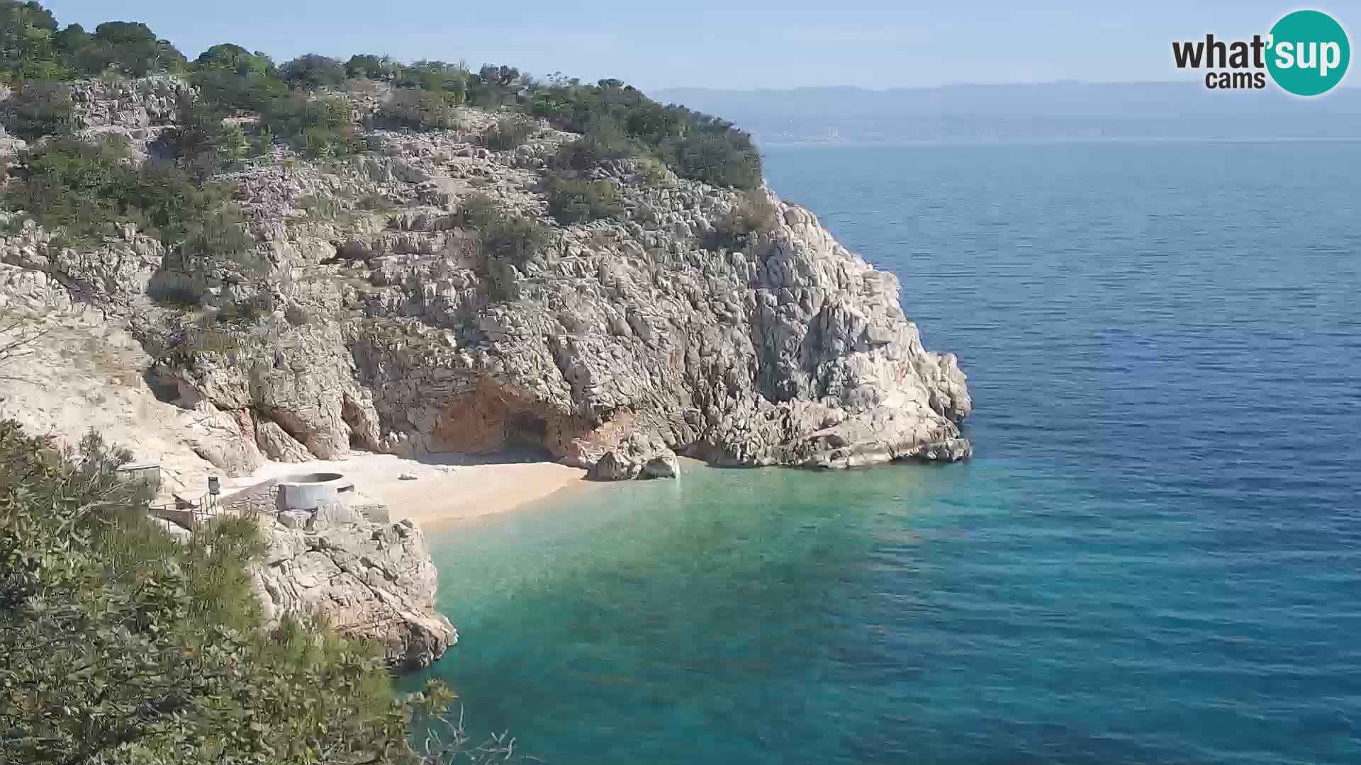 Webcam plage Brseč à Mošćenička Draga, Croatie