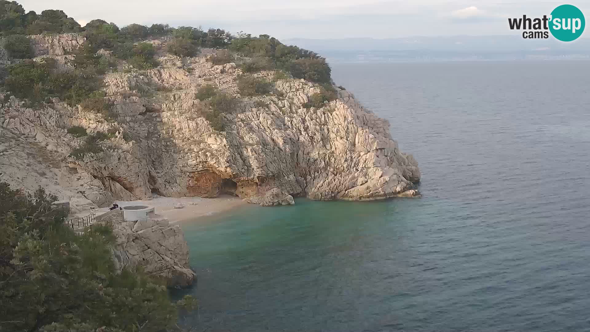 Cámara web de la playa de Brseč en Mošćenička Draga, Croacia