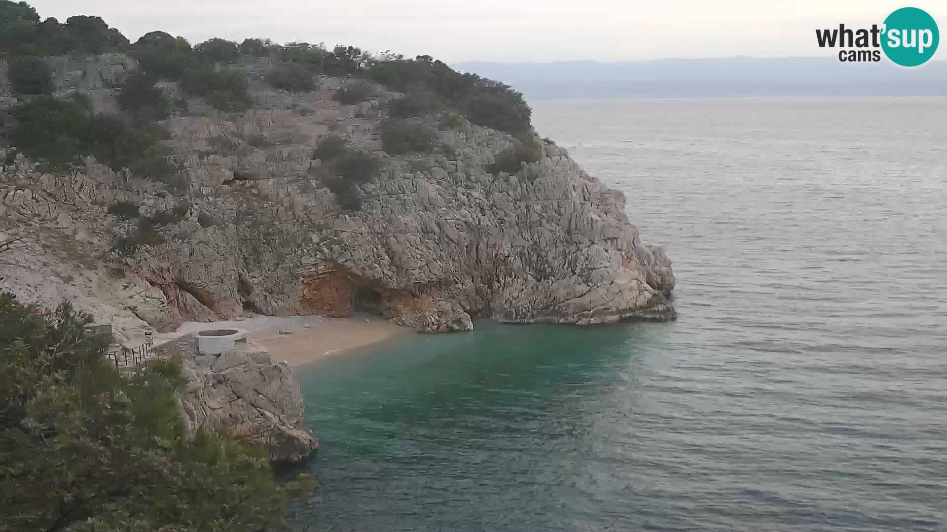 Webcam plage Brseč à Mošćenička Draga, Croatie