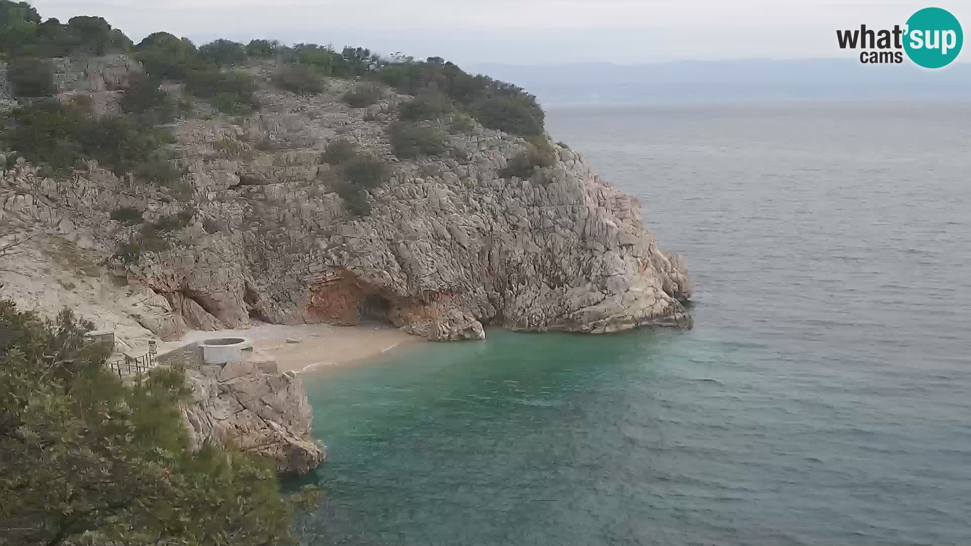 Cámara web de la playa de Brseč en Mošćenička Draga, Croacia