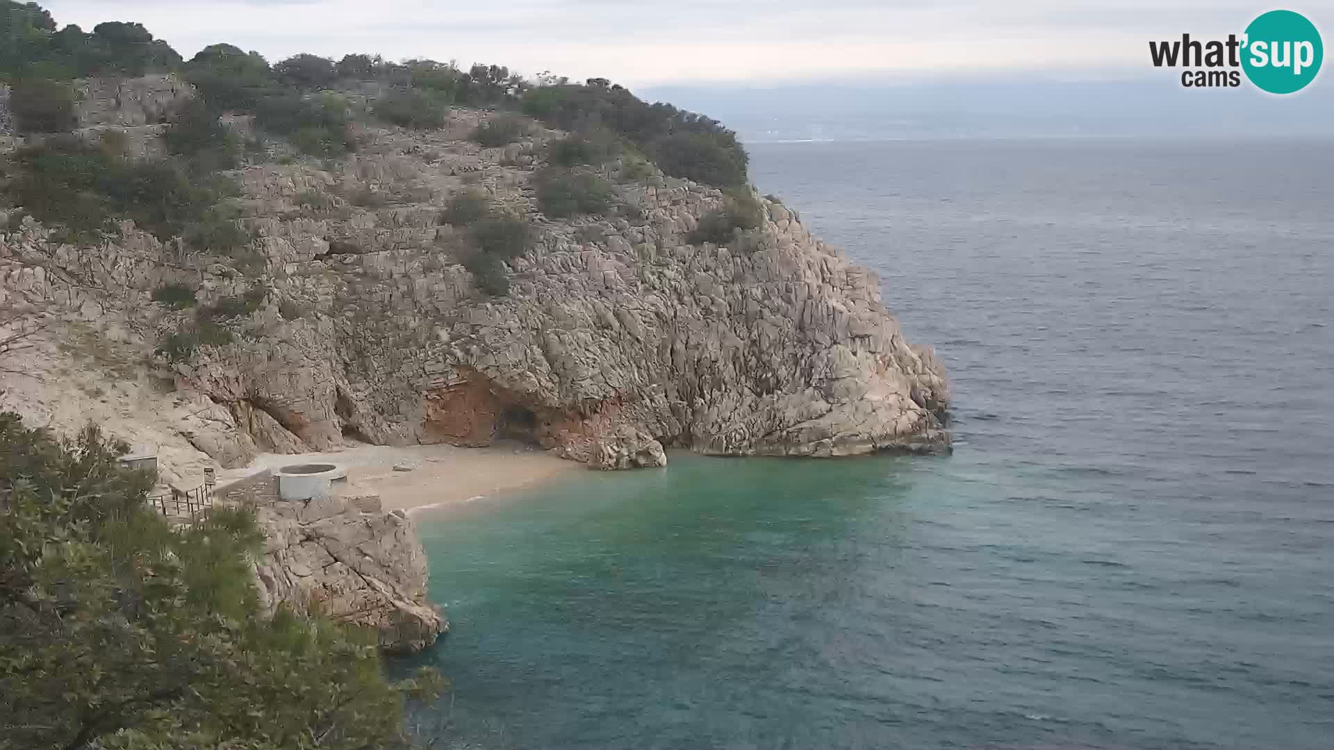 Cámara web de la playa de Brseč en Mošćenička Draga, Croacia
