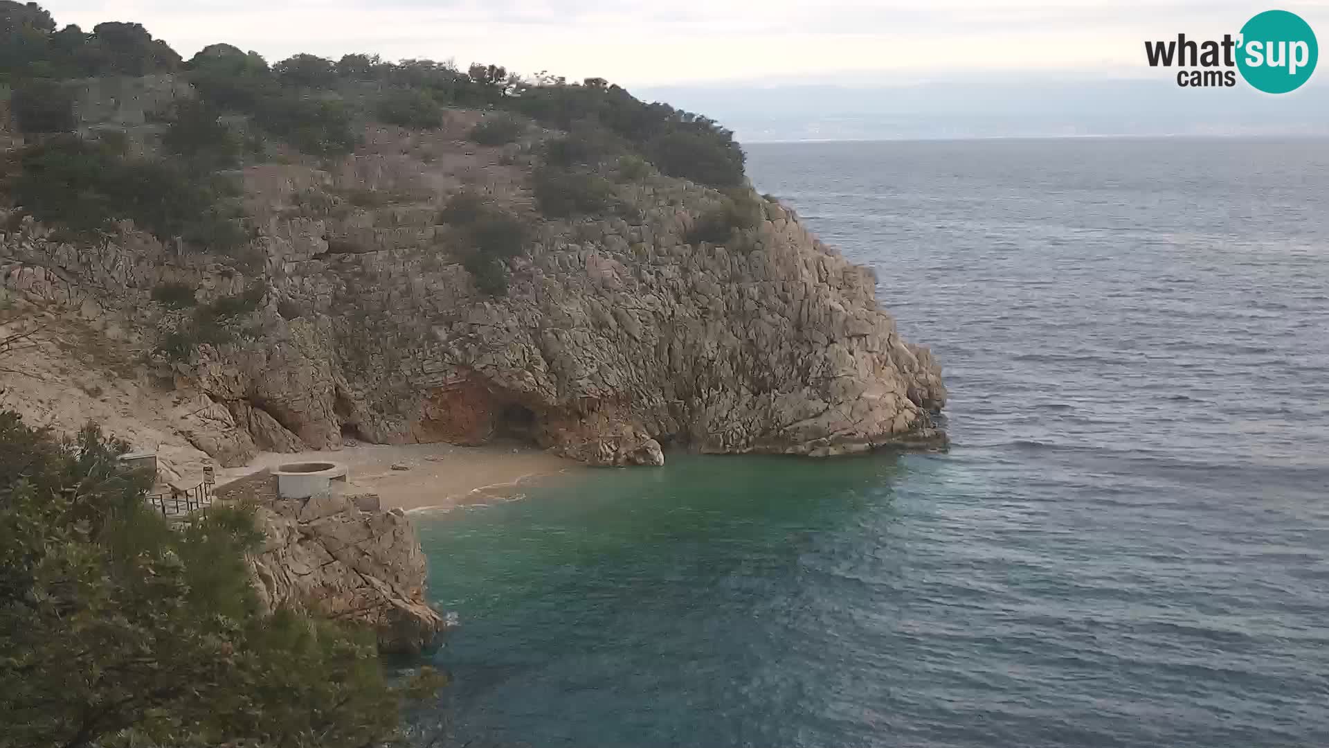 Cámara web de la playa de Brseč en Mošćenička Draga, Croacia