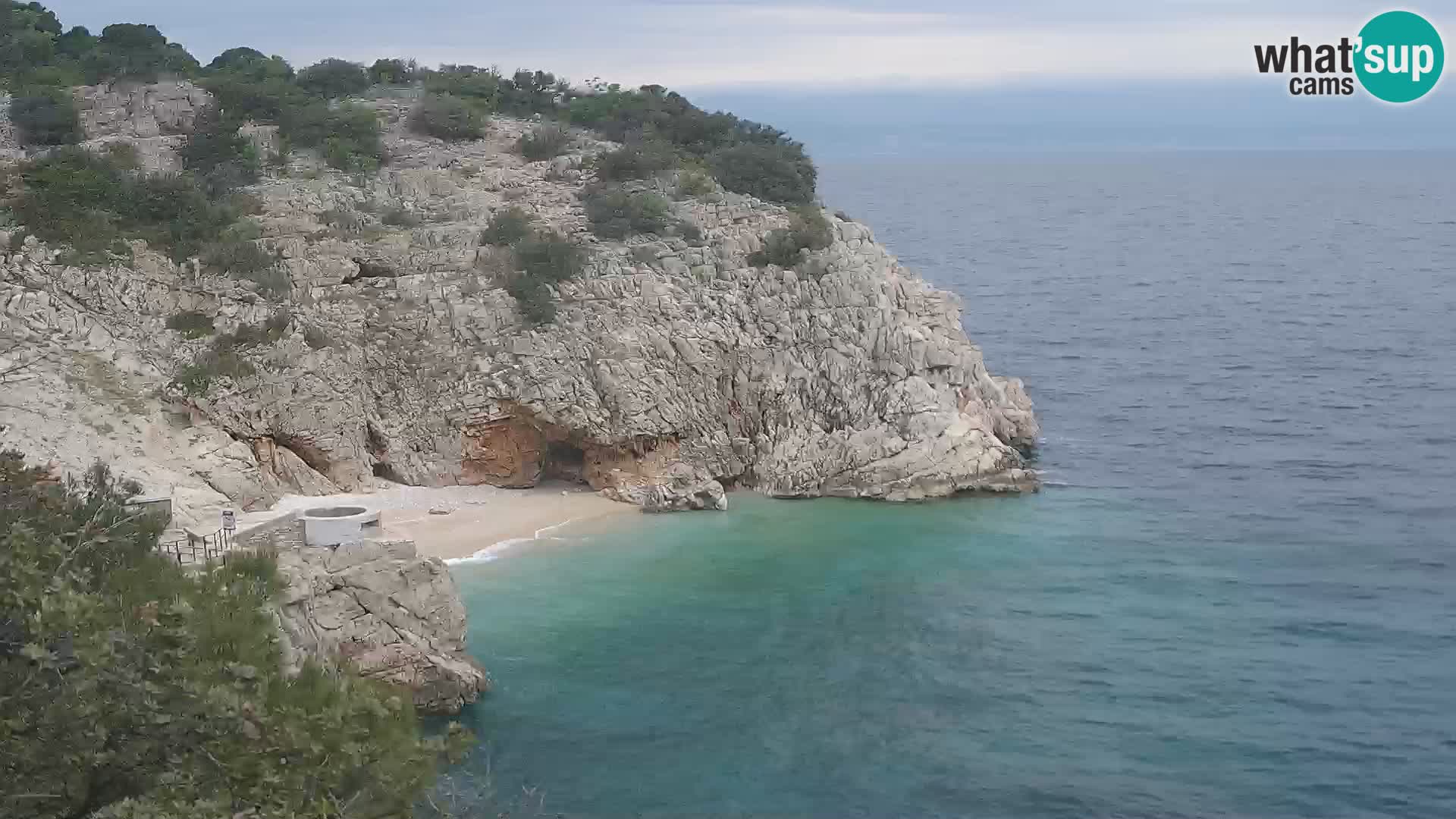 Spletna kamera Brseč plaža – Mošćenička Draga – Hrvaška