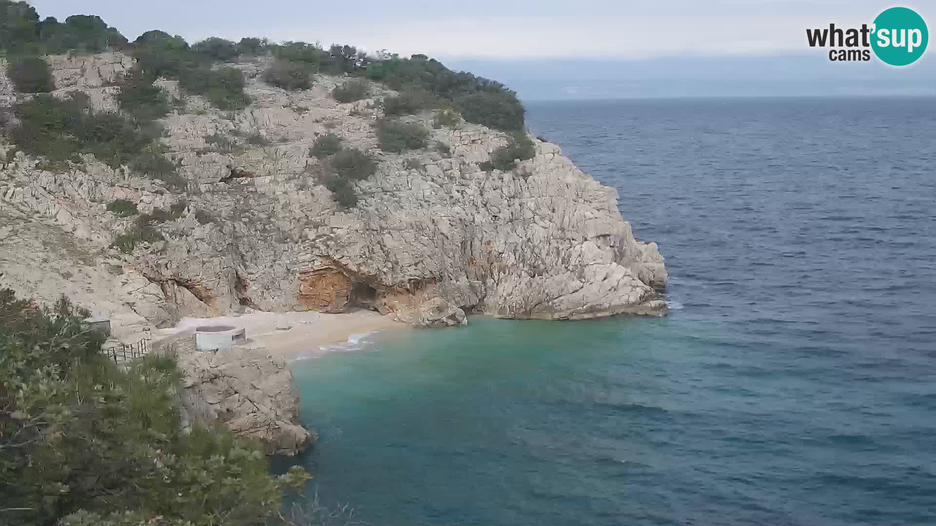 Cámara web de la playa de Brseč en Mošćenička Draga, Croacia