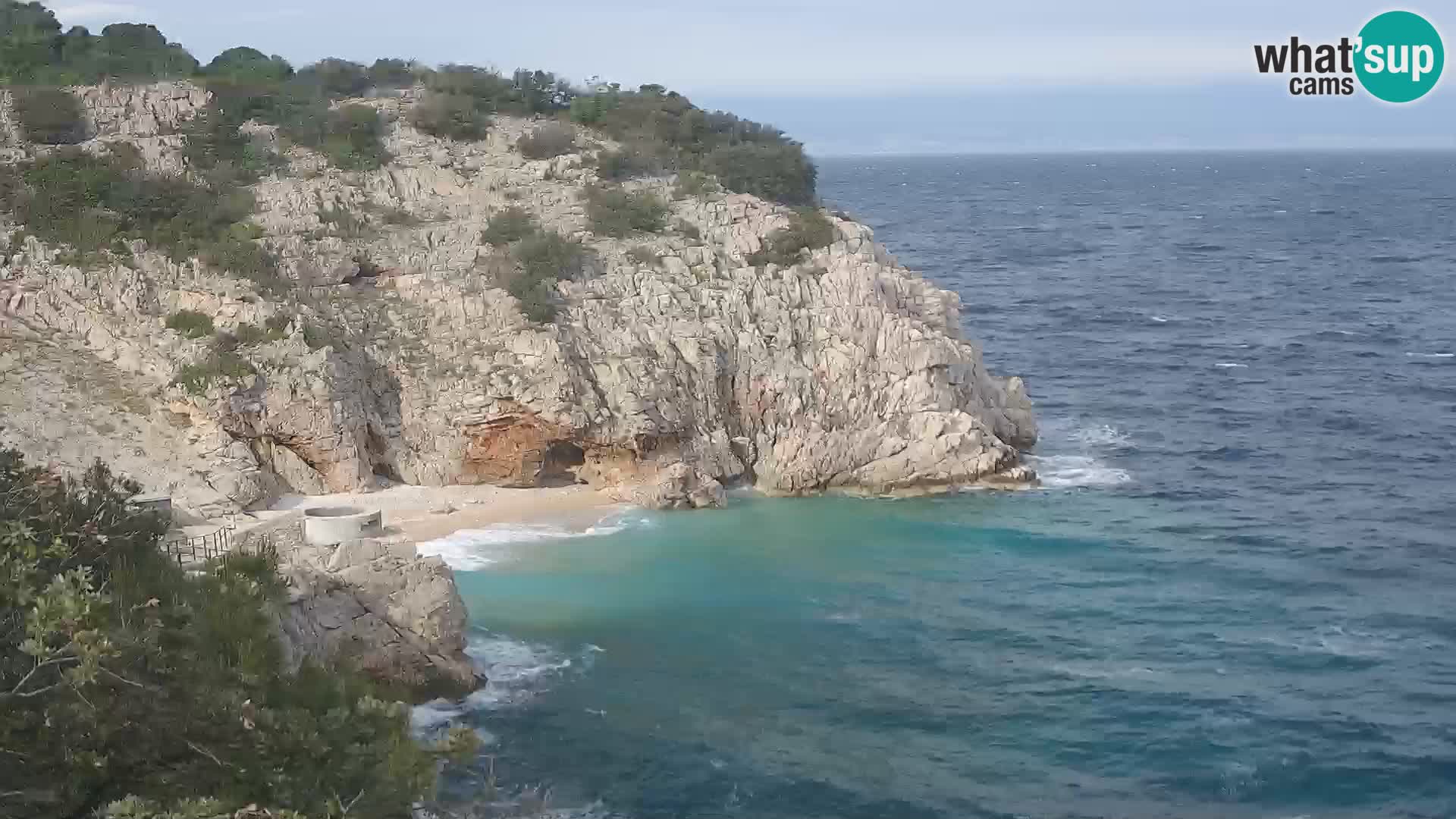 Cámara web de la playa de Brseč en Mošćenička Draga, Croacia