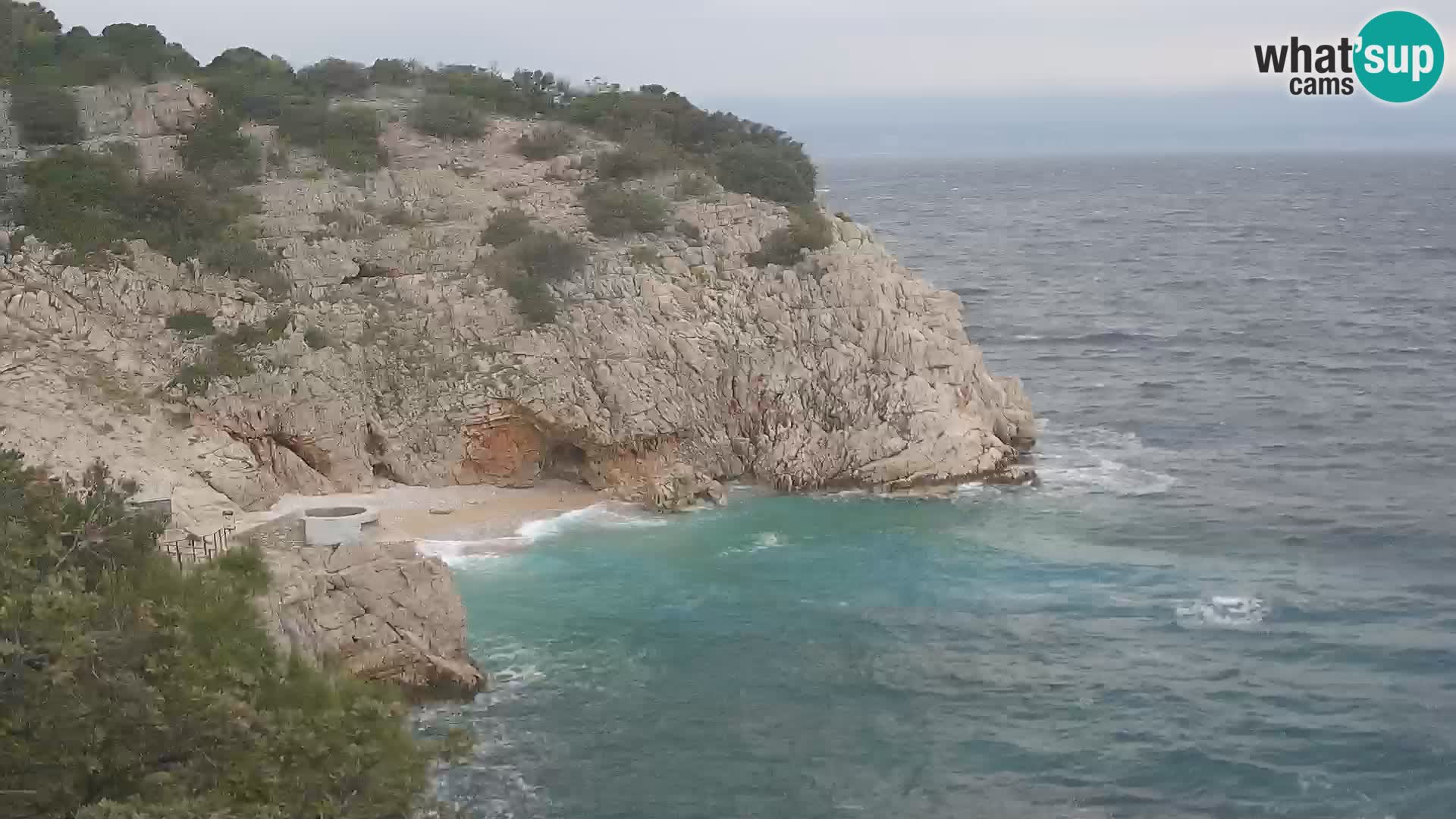 Cámara web de la playa de Brseč en Mošćenička Draga, Croacia