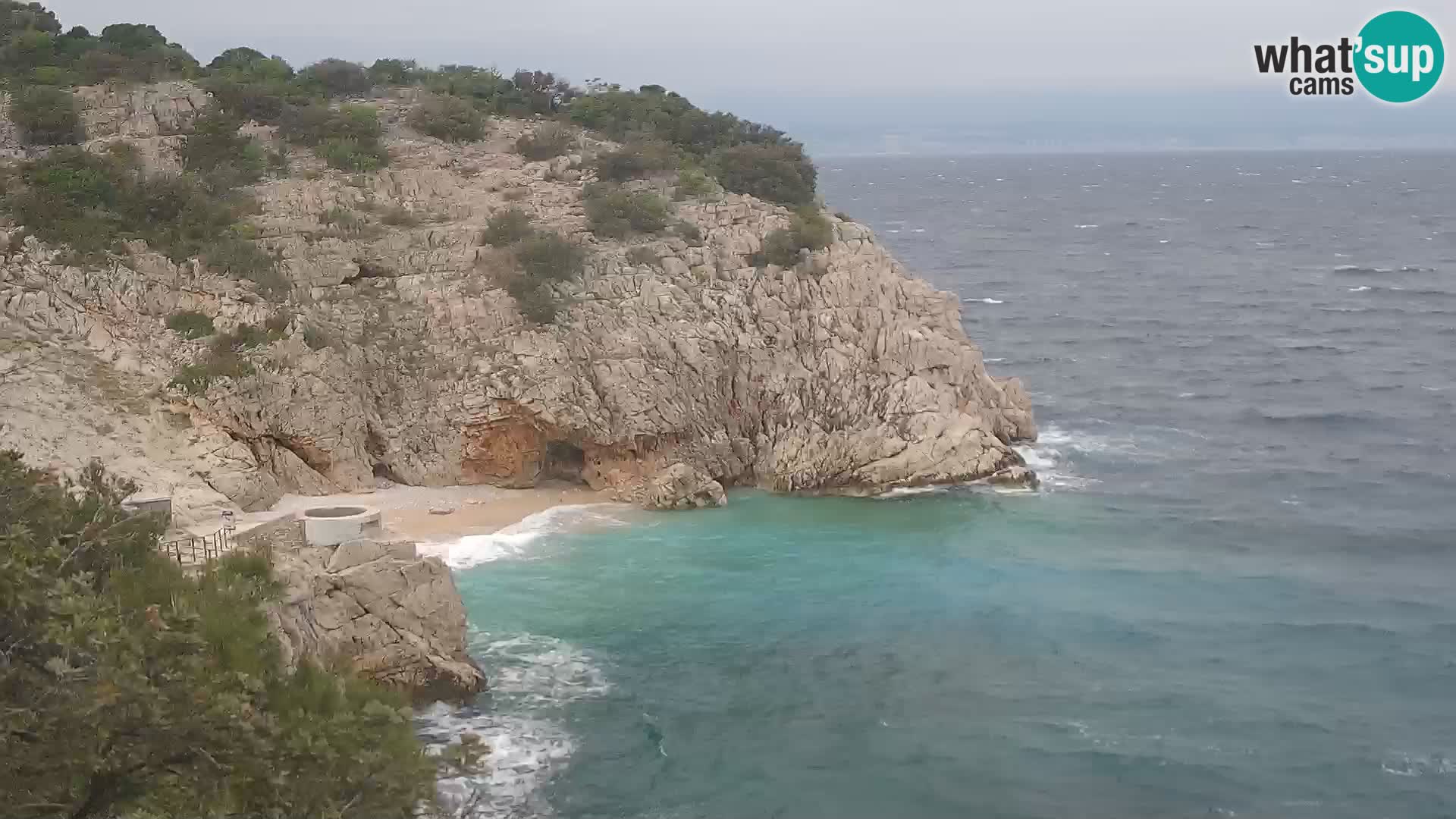 Cámara web de la playa de Brseč en Mošćenička Draga, Croacia