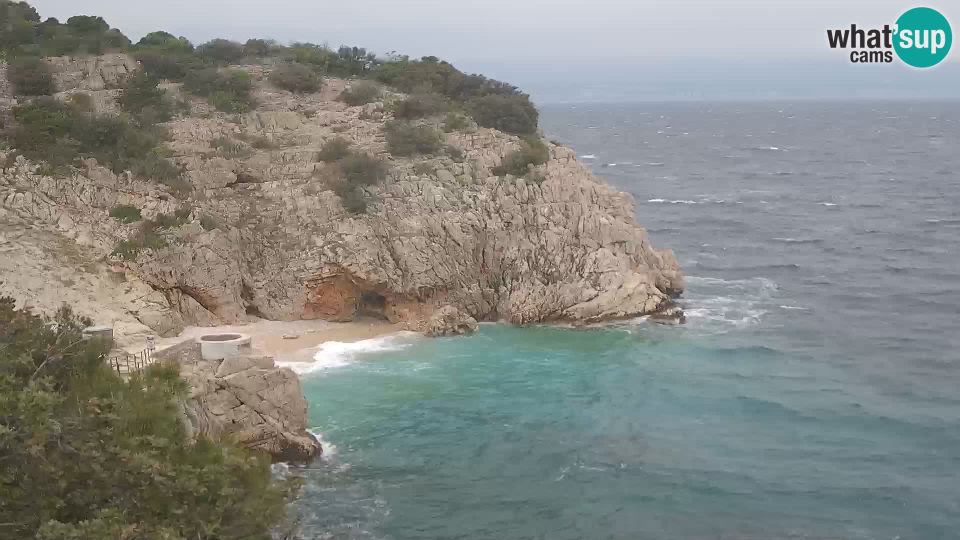 Cámara web de la playa de Brseč en Mošćenička Draga, Croacia