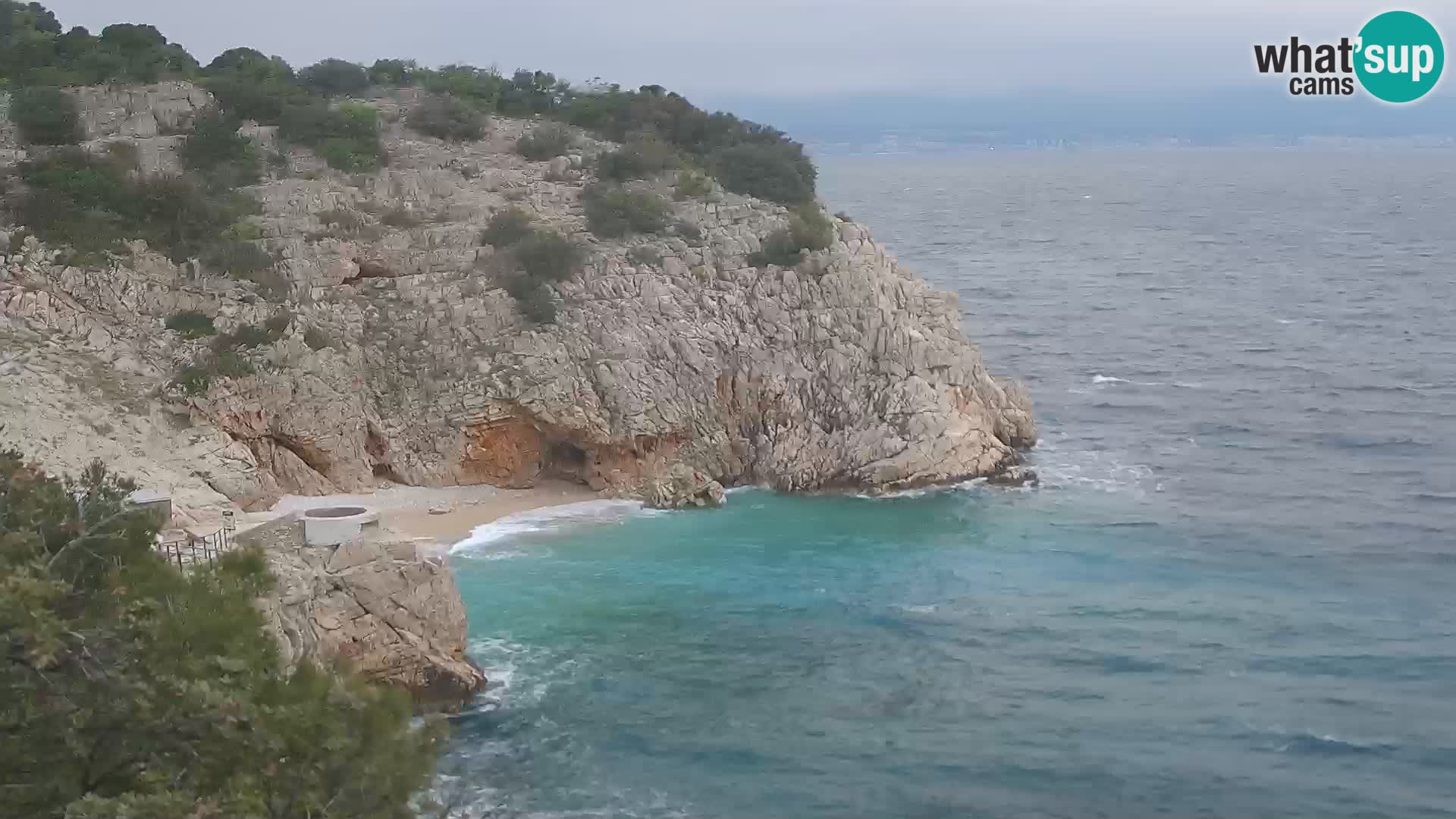 Cámara web de la playa de Brseč en Mošćenička Draga, Croacia