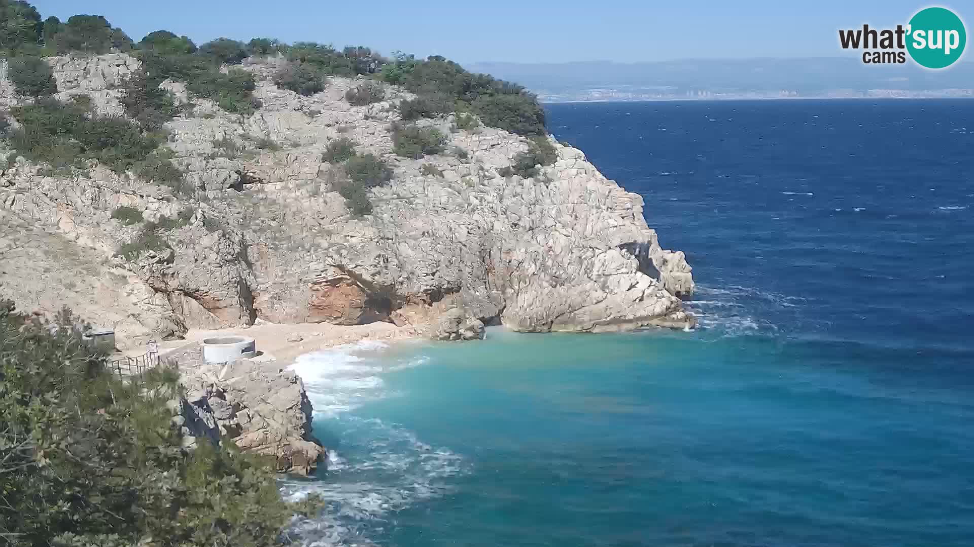 Webcam plage Brseč à Mošćenička Draga, Croatie