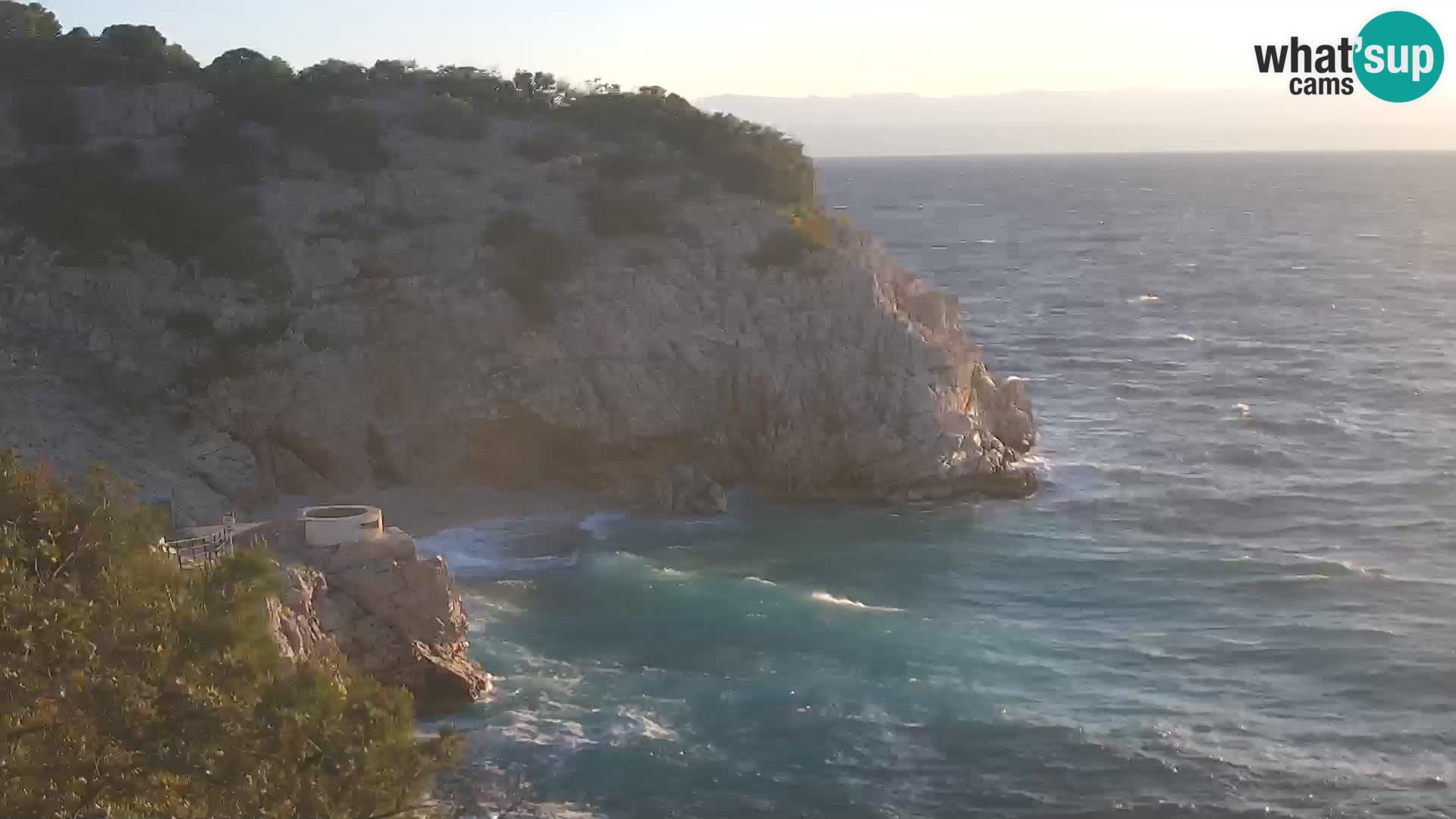 Webcam plage Brseč à Mošćenička Draga, Croatie