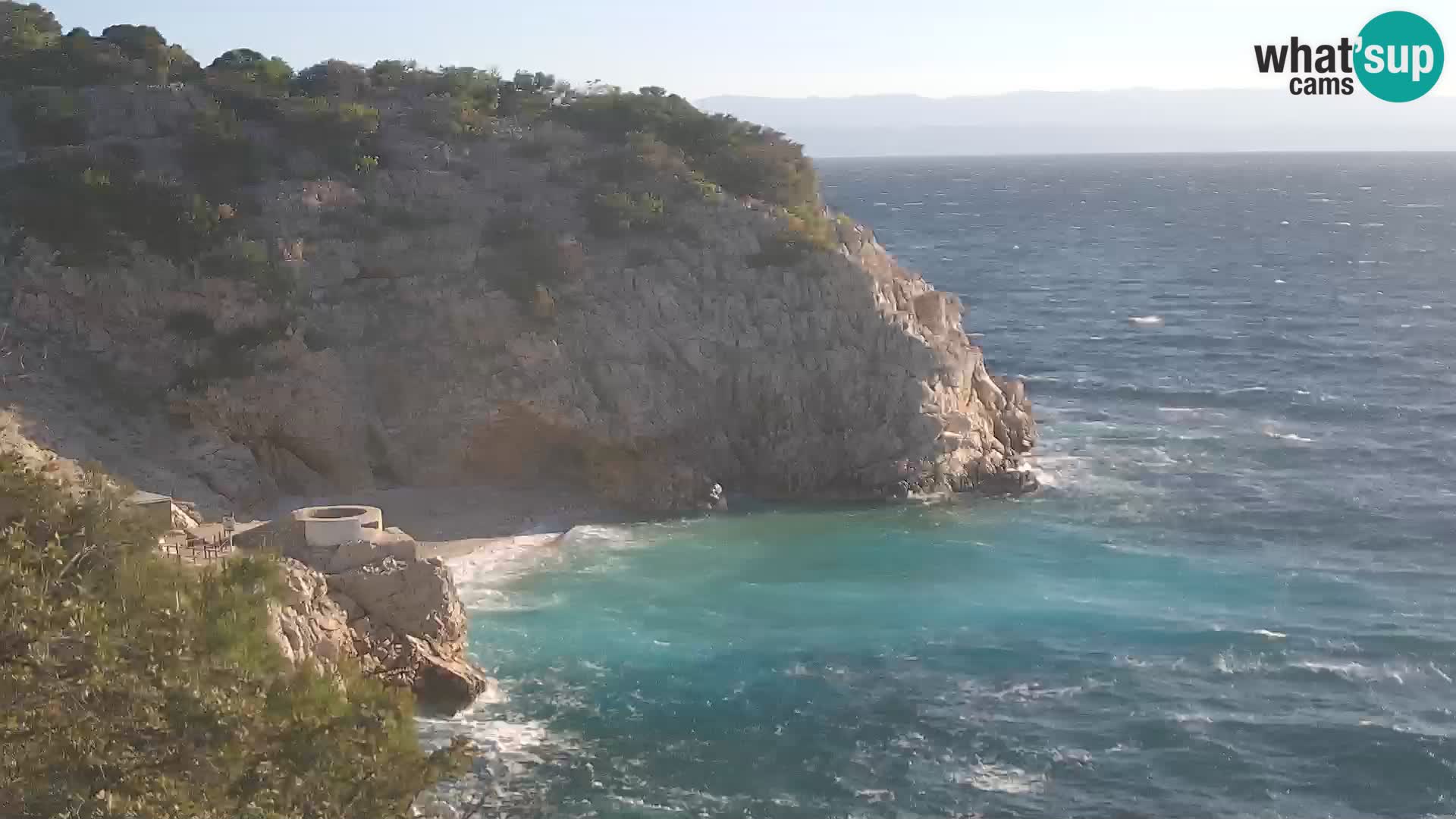 Webcam plage Brseč à Mošćenička Draga, Croatie