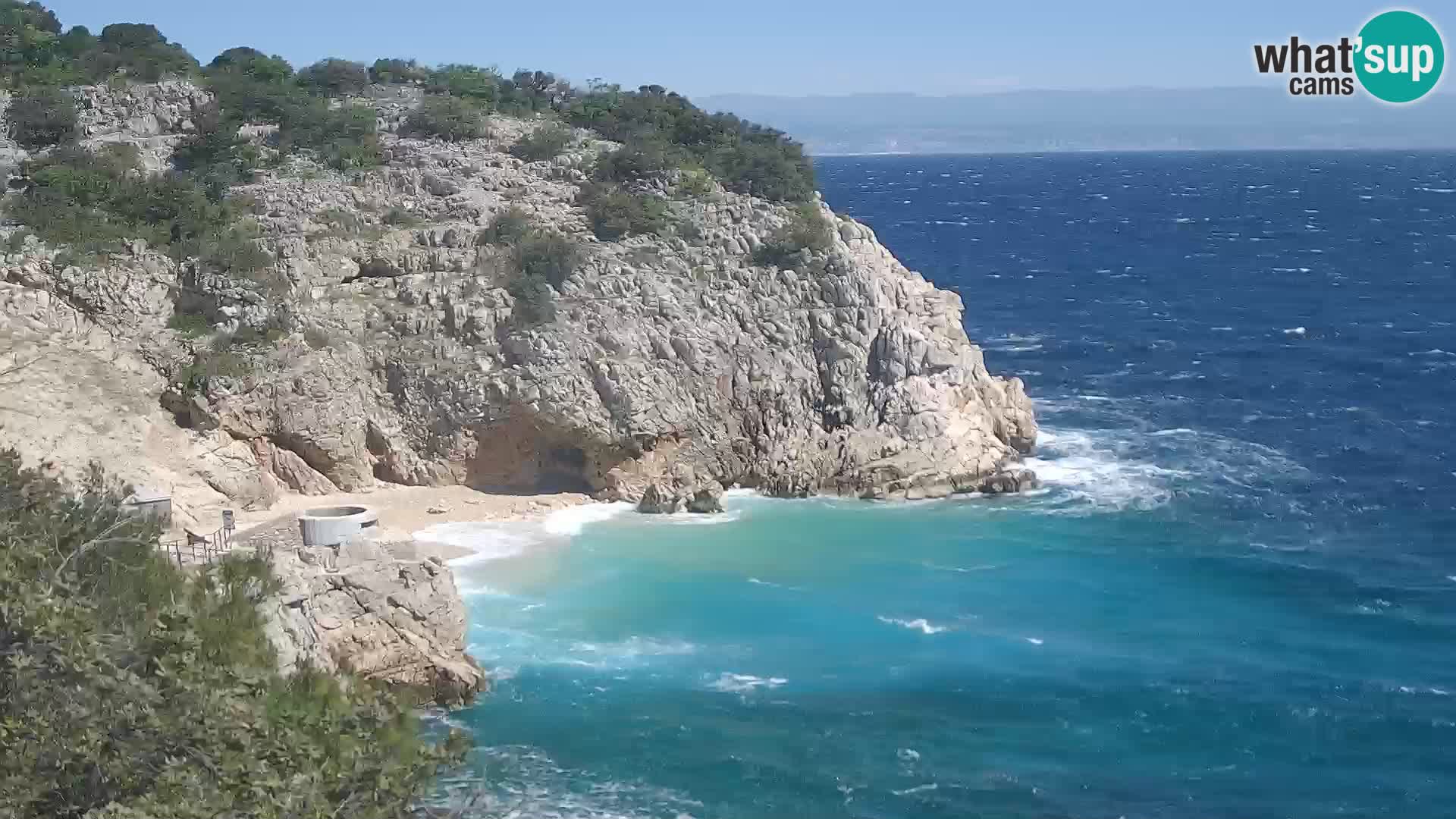 Spletna kamera Brseč plaža – Mošćenička Draga – Hrvaška