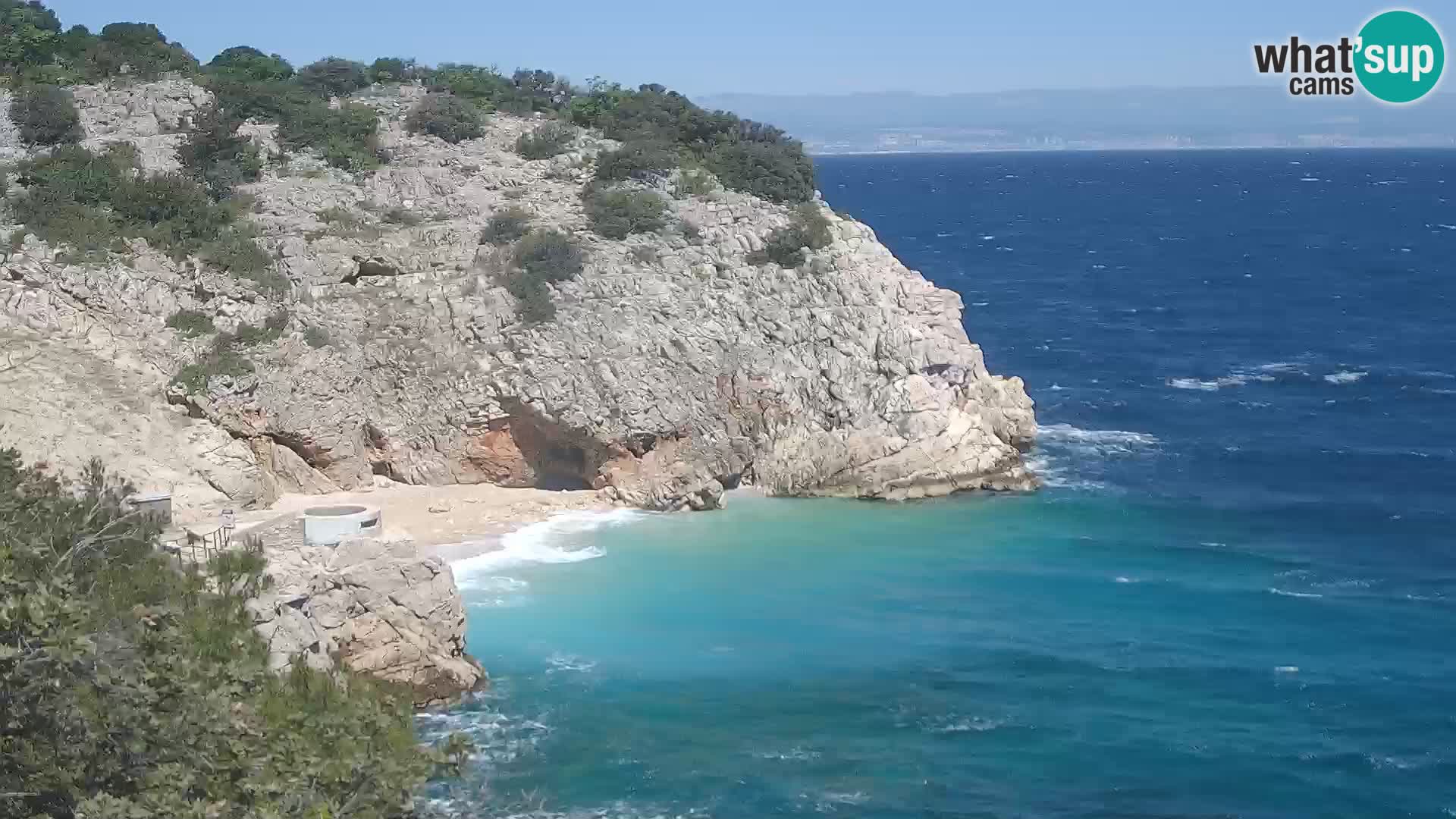 Webcam plage Brseč à Mošćenička Draga, Croatie