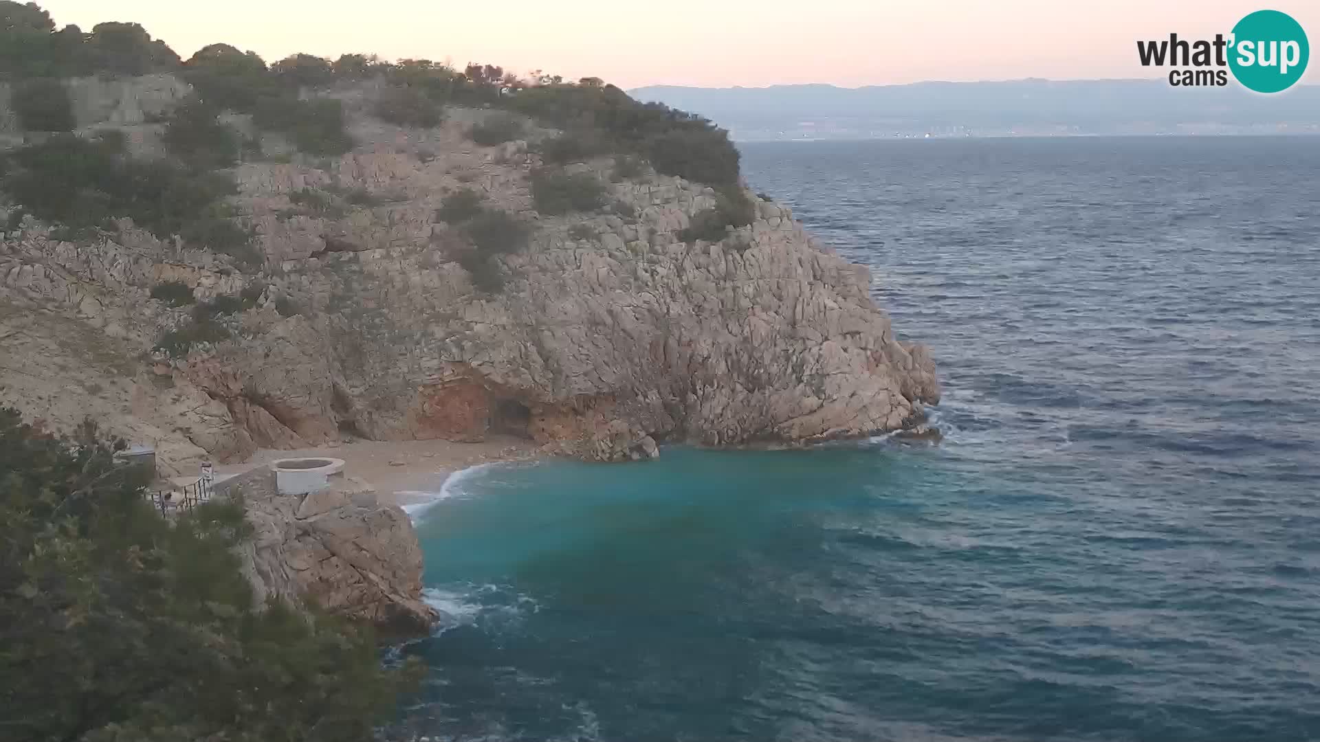 Spletna kamera Brseč plaža – Mošćenička Draga – Hrvaška