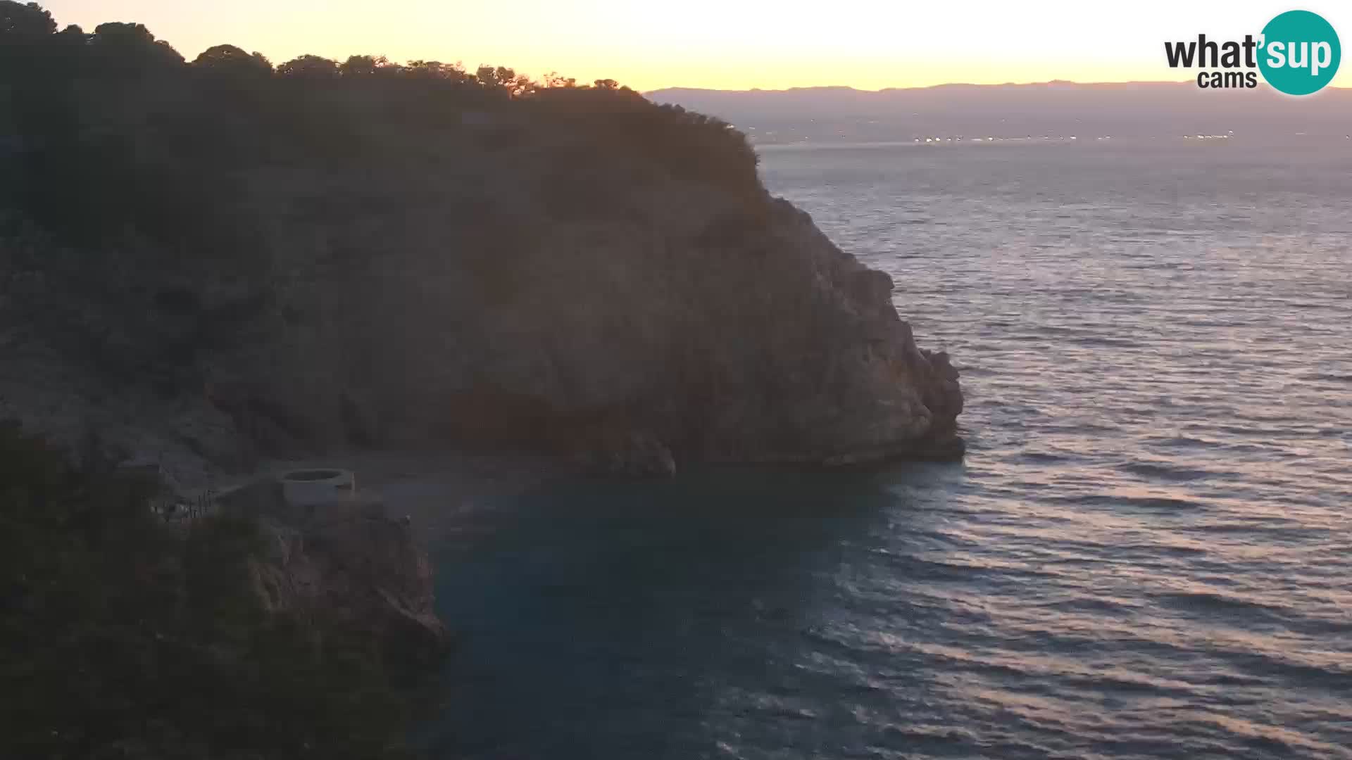 Cámara web de la playa de Brseč en Mošćenička Draga, Croacia