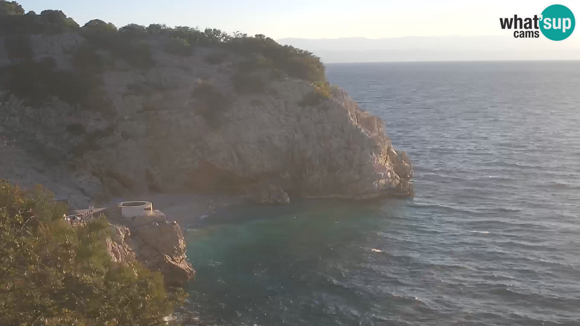 Webcam plage Brseč à Mošćenička Draga, Croatie